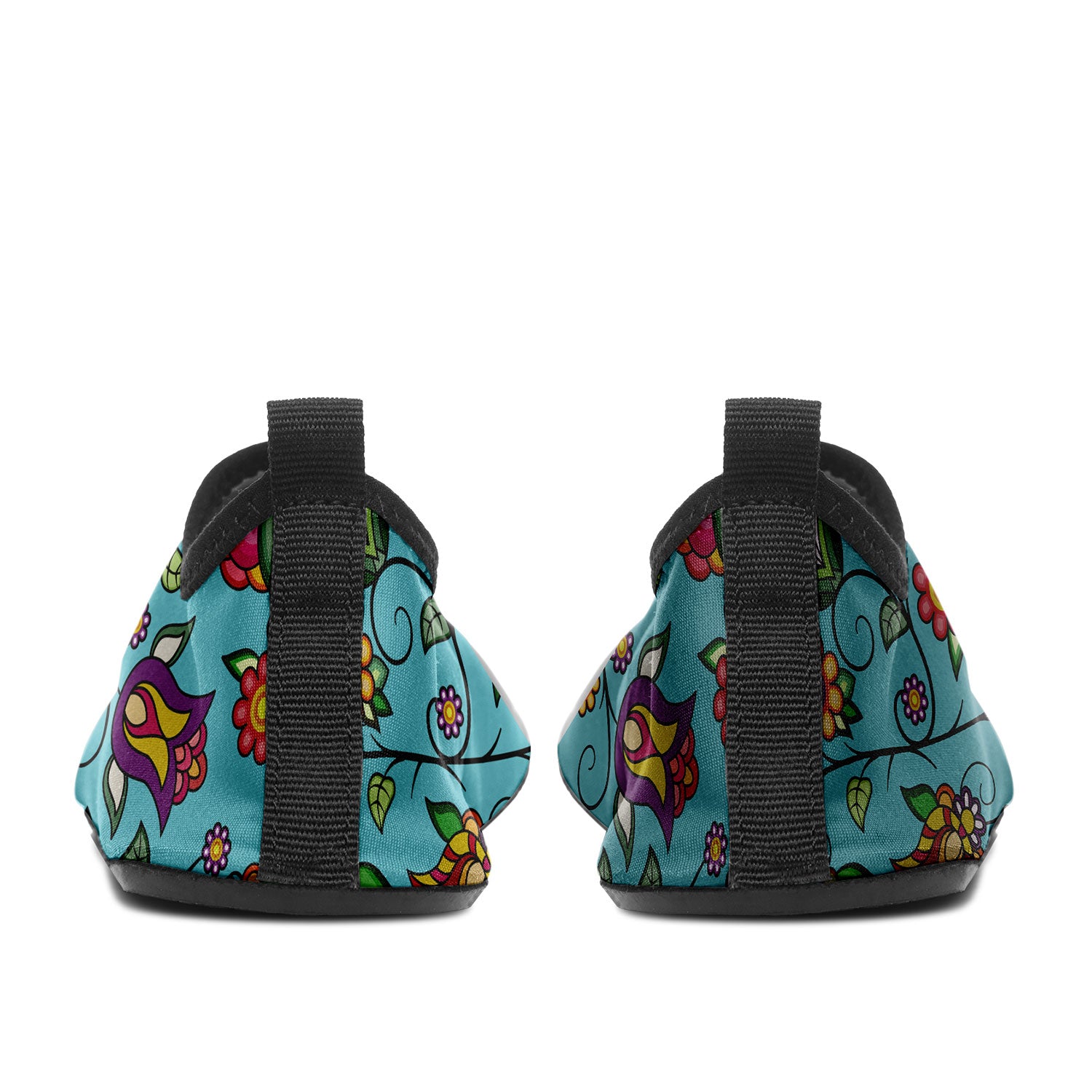 Heartbeat Petals Turquoise Kid's Sockamoccs Slip On Shoes