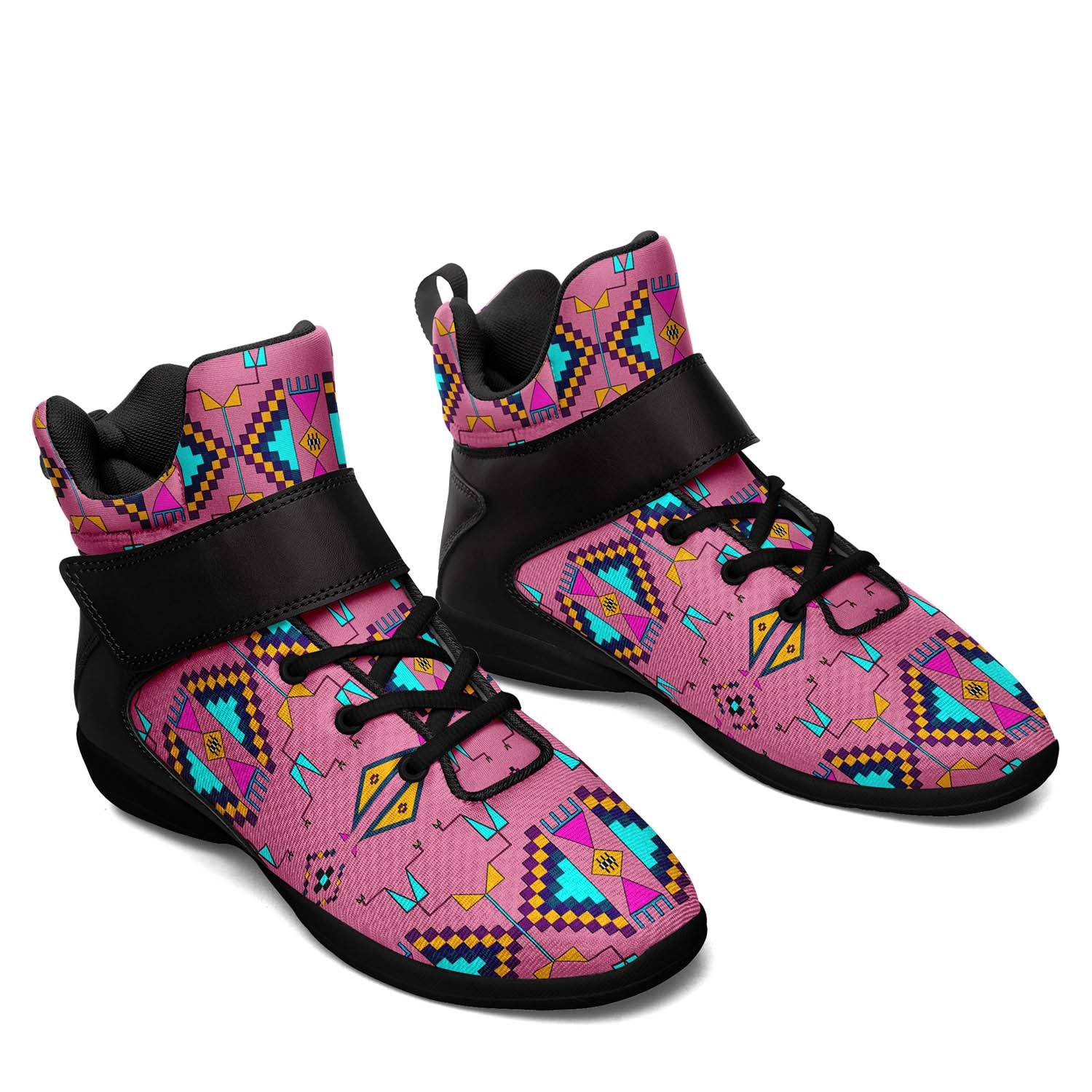 Rite of Passage Pink Ipottaa Basketball / Sport High Top Shoes - Black Sole
