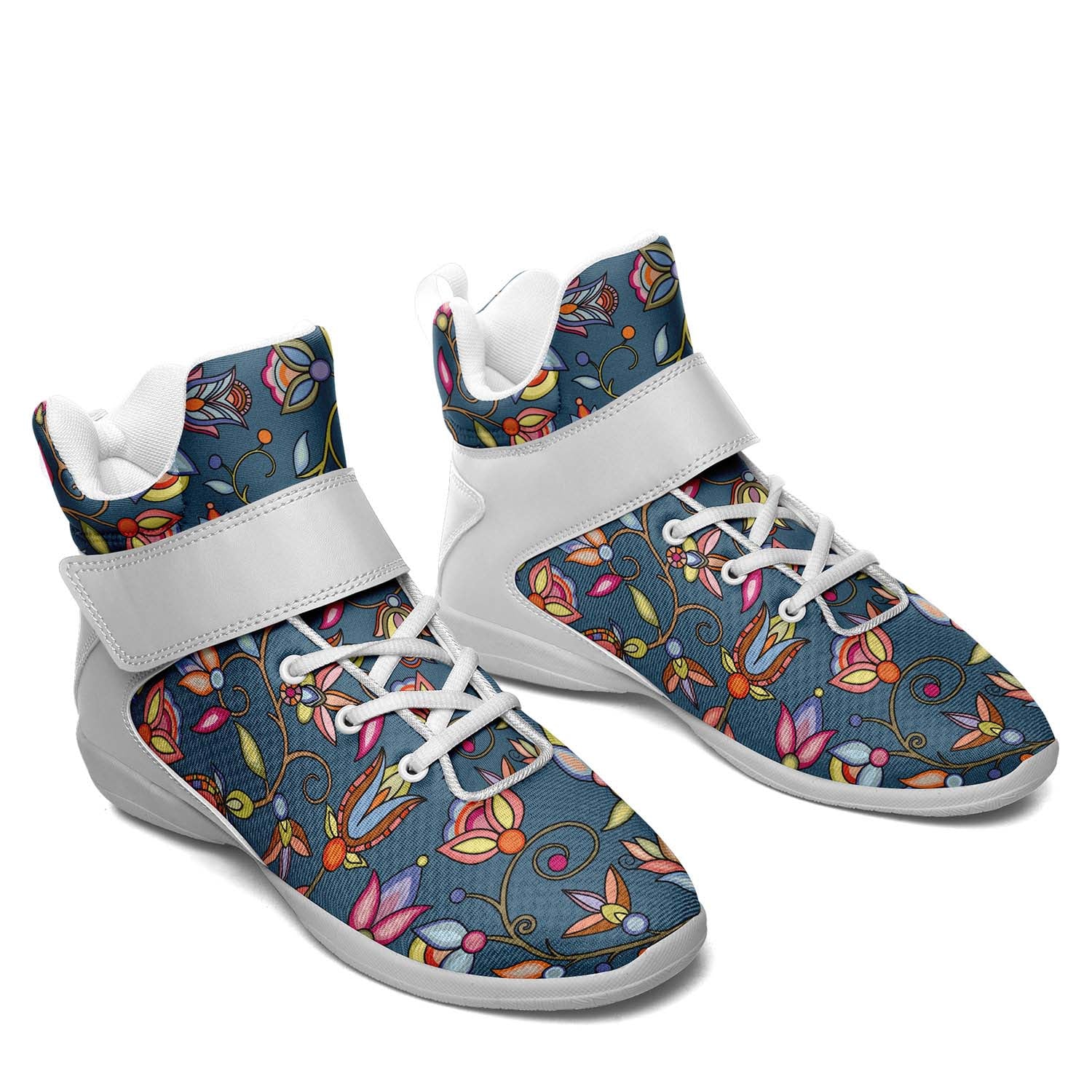 Buffalo Bloom Rainstorm Ipottaa Basketball / Sport High Top Shoes - White Sole