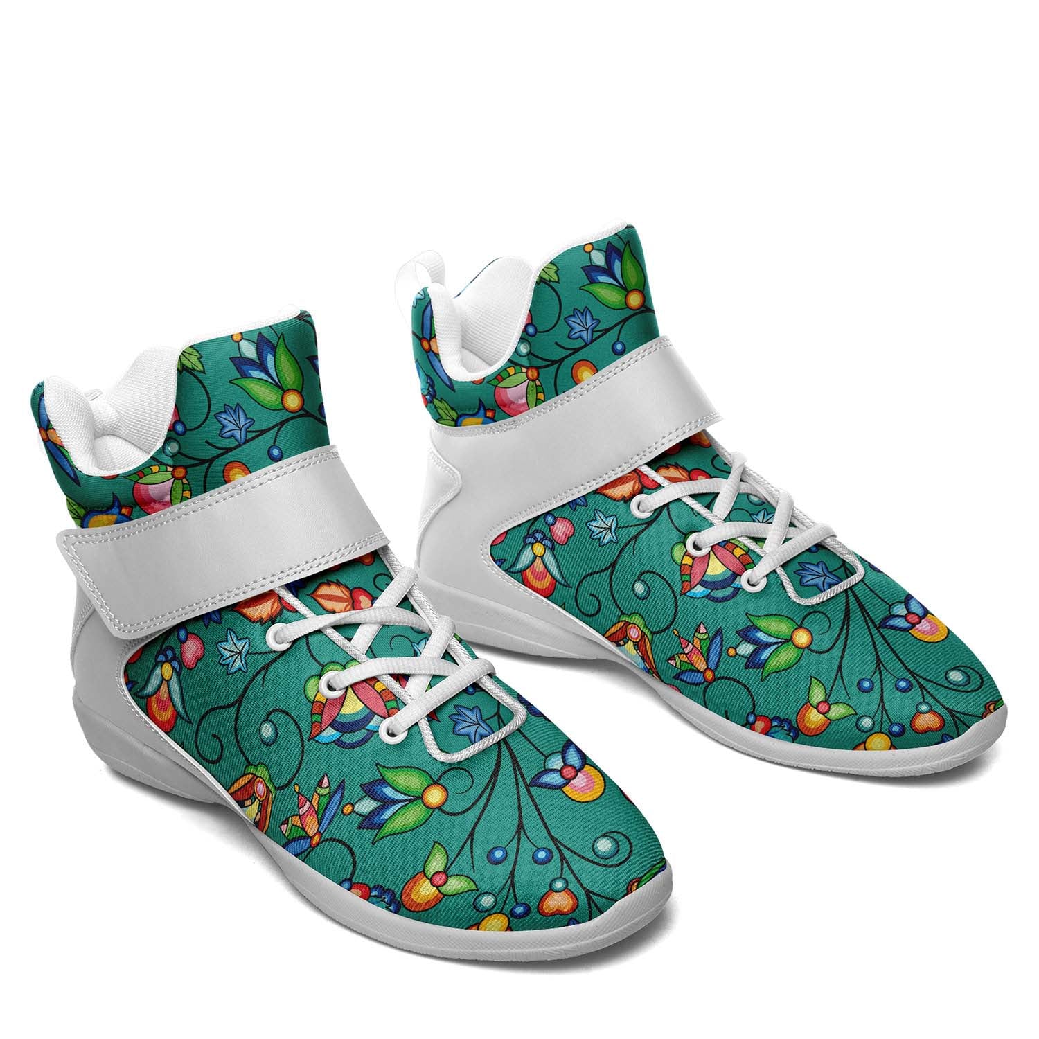 Prairie Plains Spirit Afternoon Sky Ipottaa Basketball / Sport High Top Shoes - White Sole