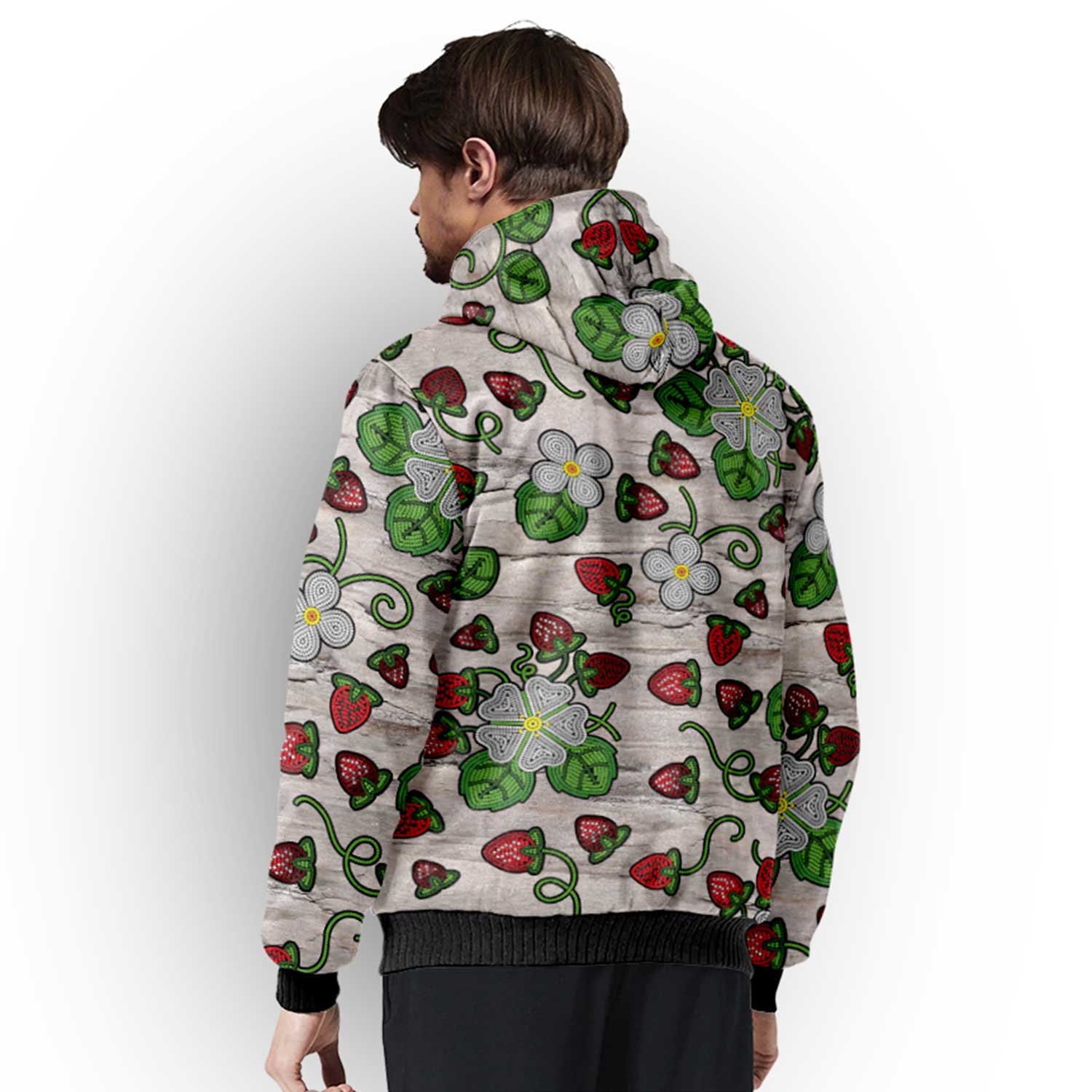 Strawberry Dreams Bright Birch Sherpa Hoodie