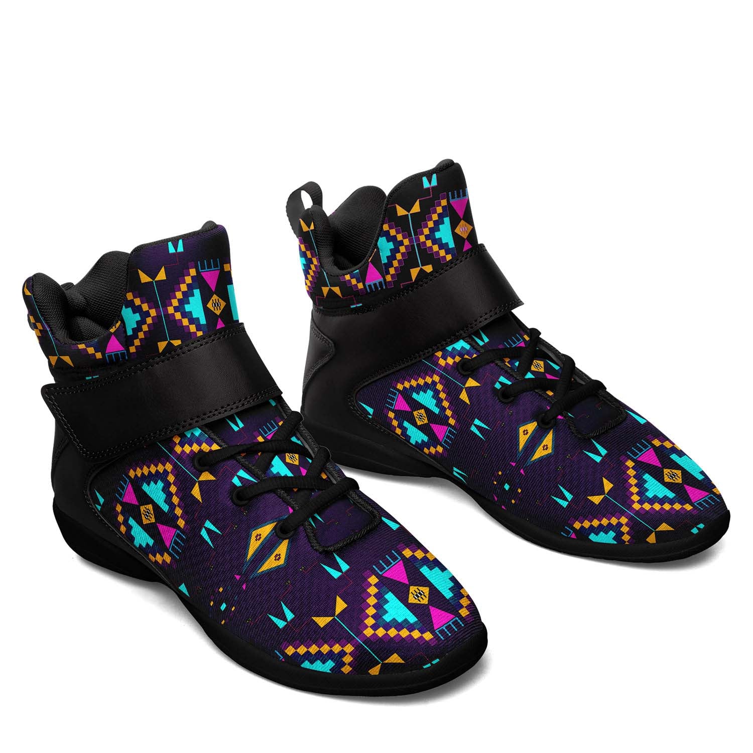Rite of Passage Dark Purple Ipottaa Basketball / Sport High Top Shoes - Black Sole