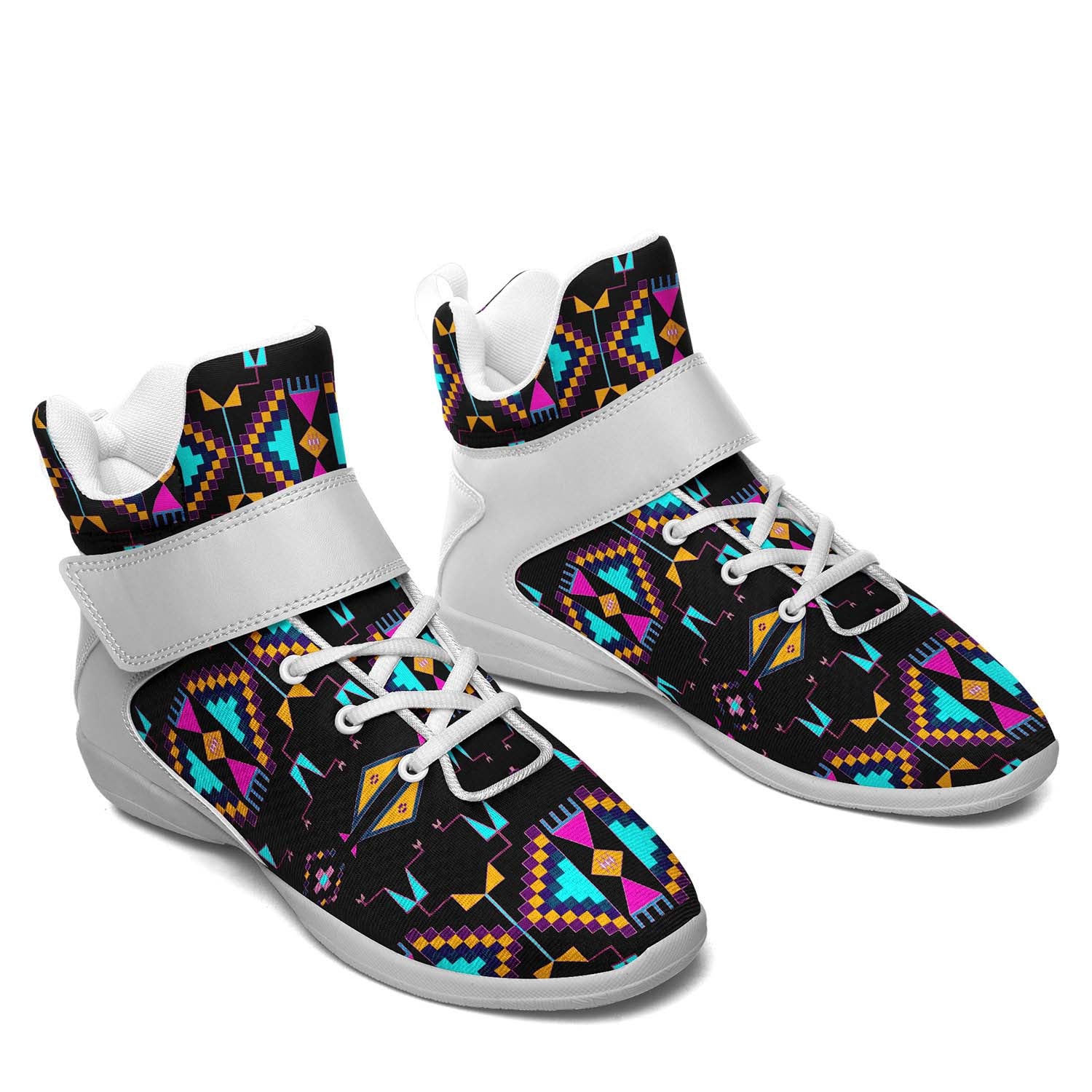 Rite of Passage Black Ipottaa Basketball / Sport High Top Shoes - White Sole