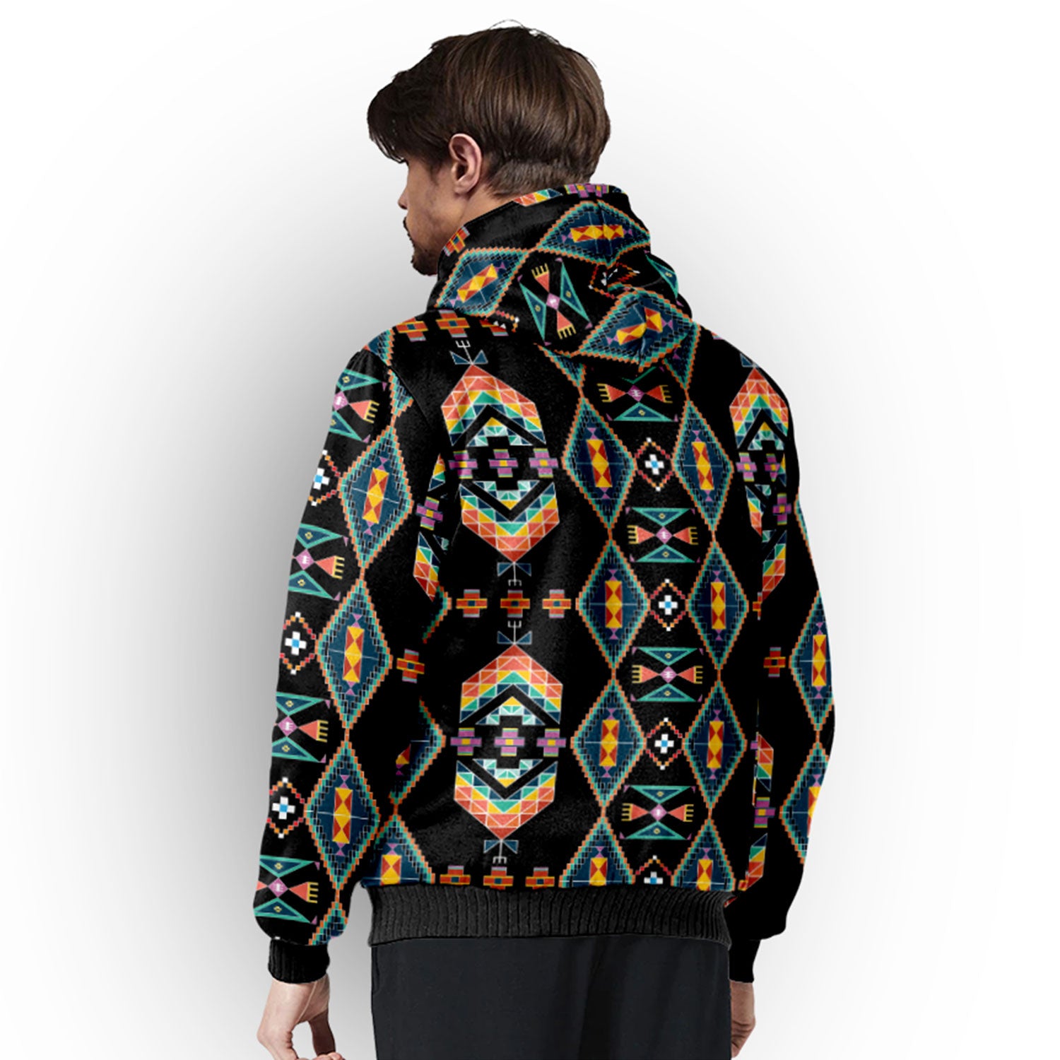 Travois Tipi Black Sherpa Hoodie