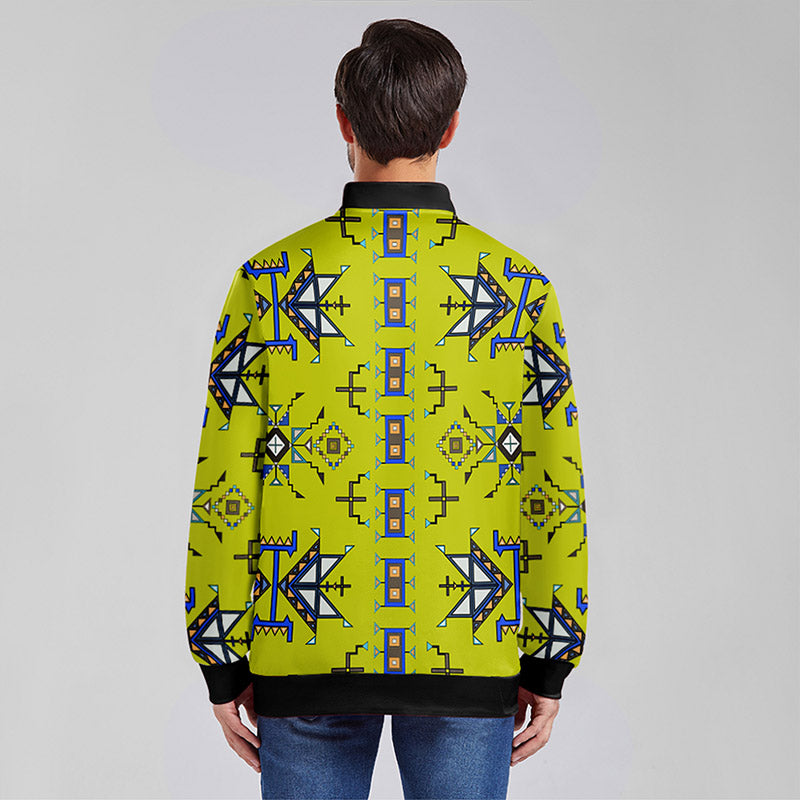 Eagle Strike Lime Zippered Collared Lightweight Jacket