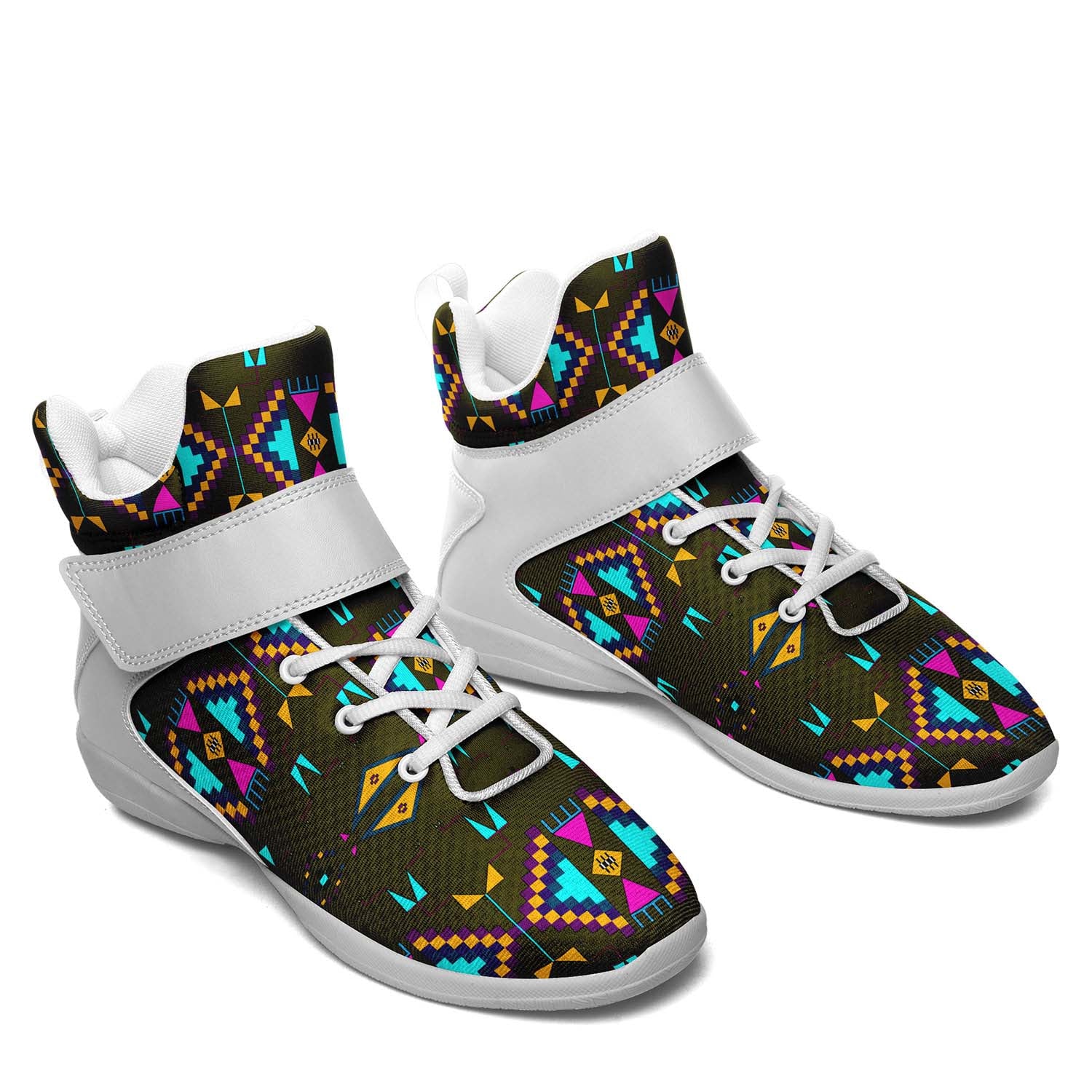 Rite of Passage Olive Ipottaa Basketball / Sport High Top Shoes - White Sole