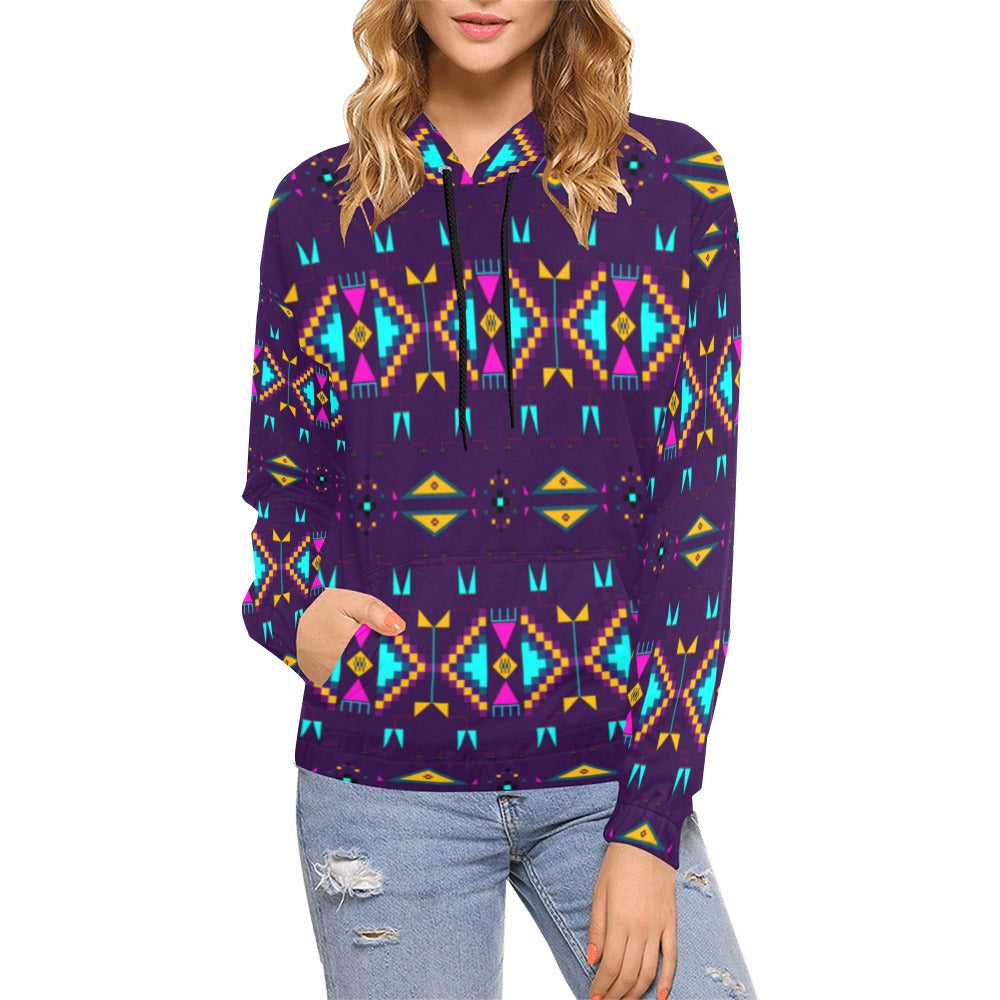 Rite of Passage Dark Purple Hoodie for Women (USA Size)