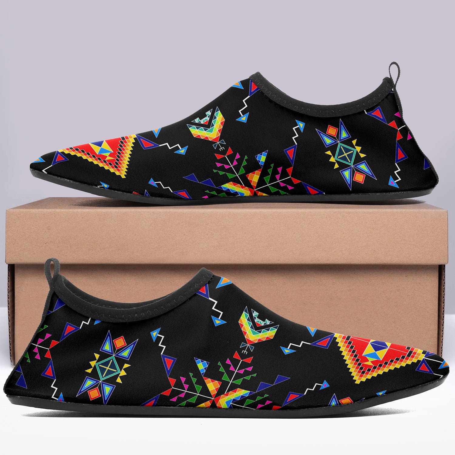 Buffalo Jump Black Kid's Sockamoccs Slip On Shoes