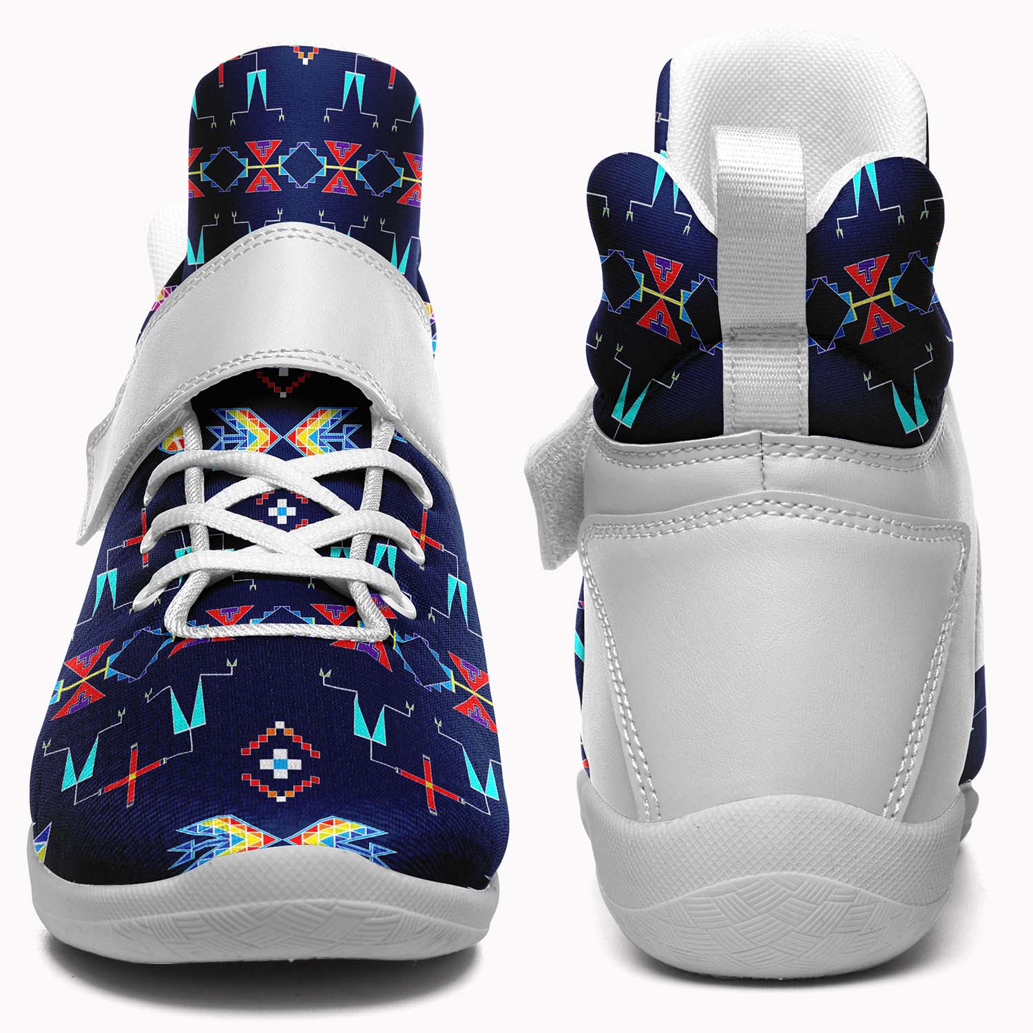 Rainy Chief Rainbow Night Lake Ipottaa Basketball / Sport High Top Shoes - White Sole