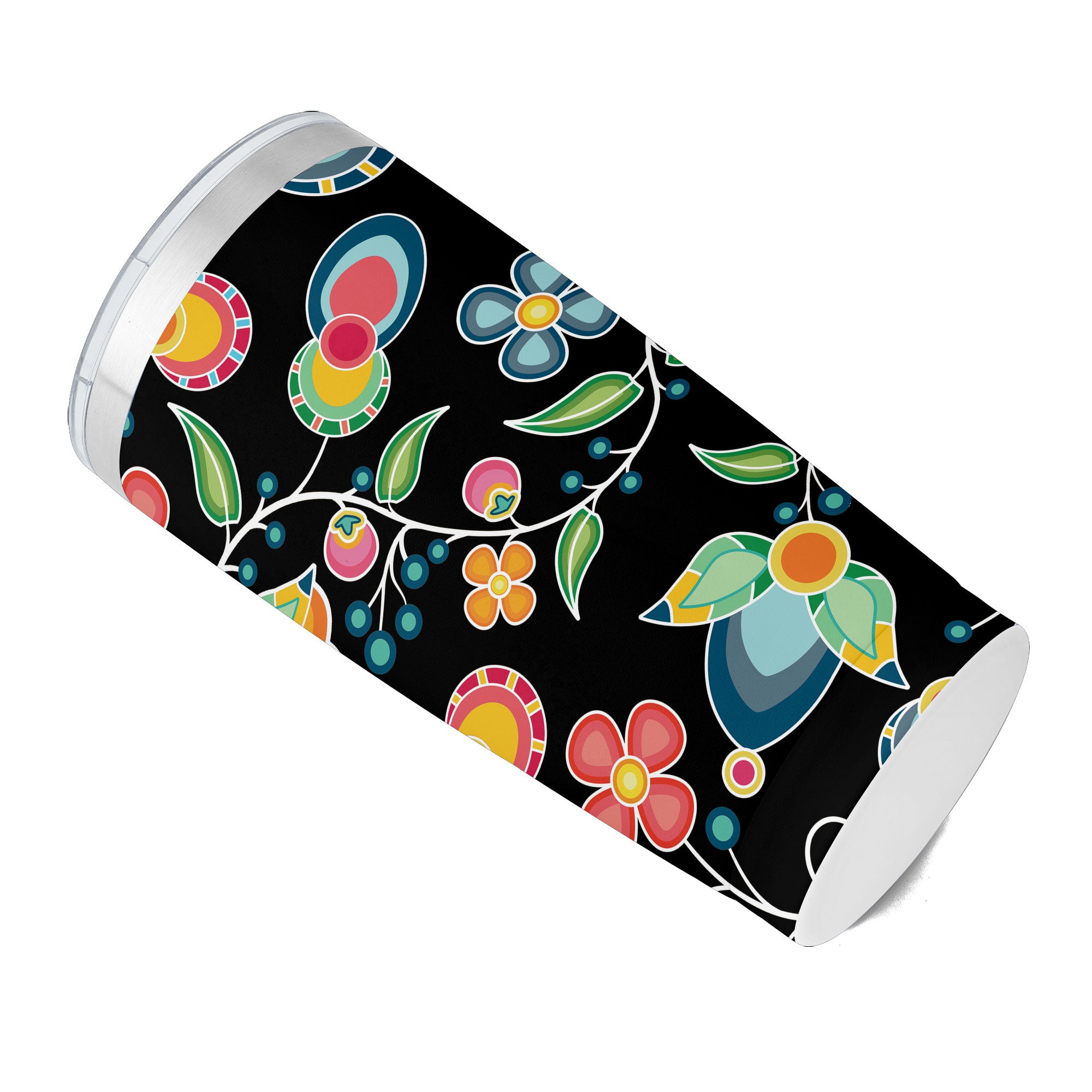 Floral Bounty Black 15OZ Tumbler