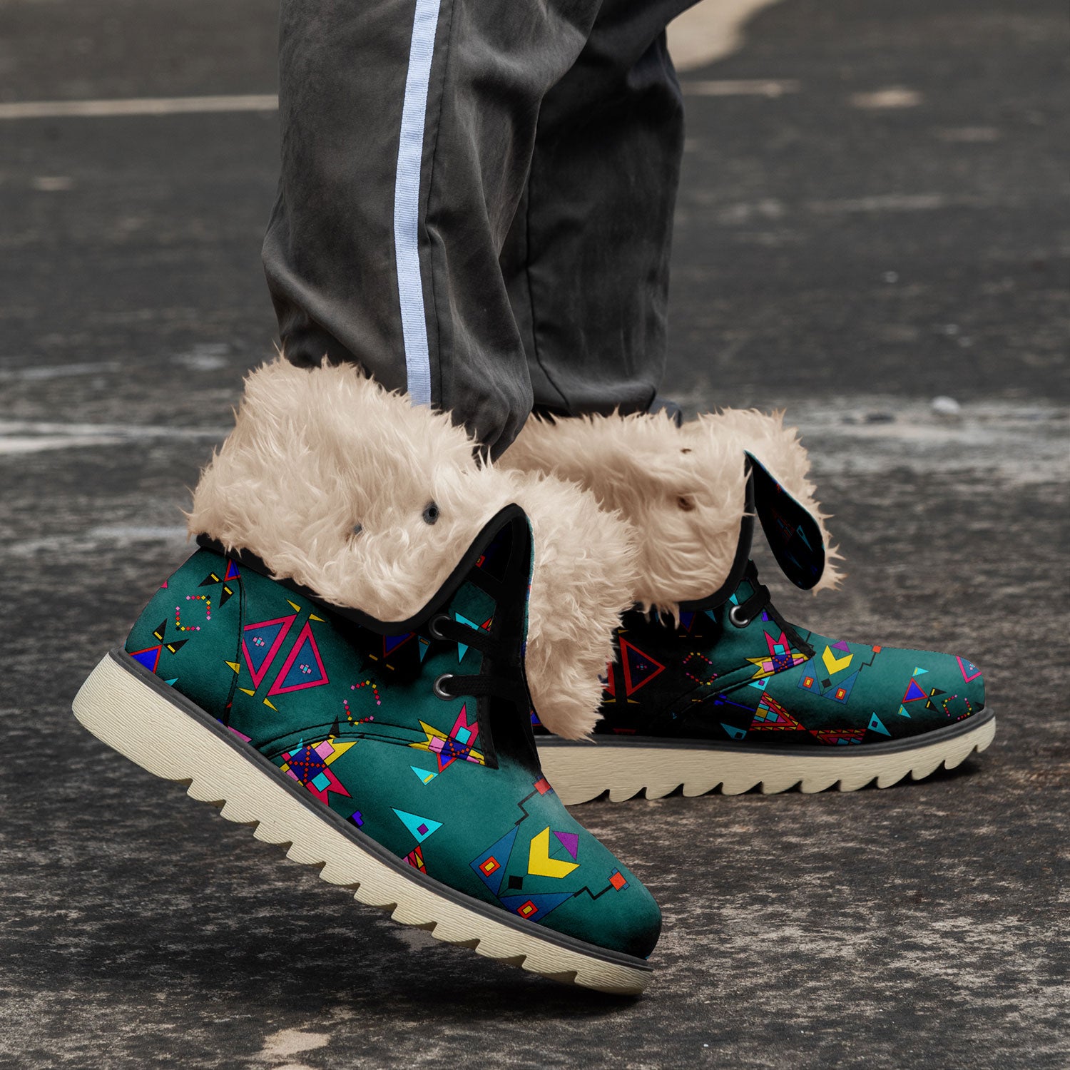 Enemy Territory Teal Polar Winter Boots