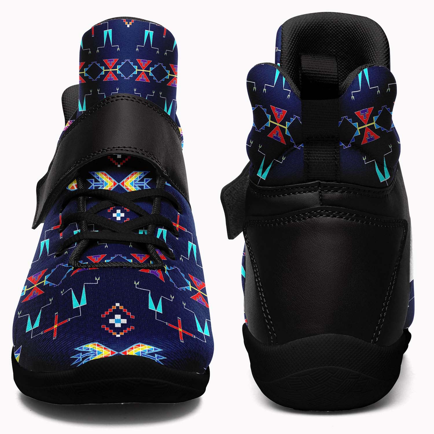 Rainy Chief Rainbow Night Lake Ipottaa Basketball / Sport High Top Shoes - Black Sole