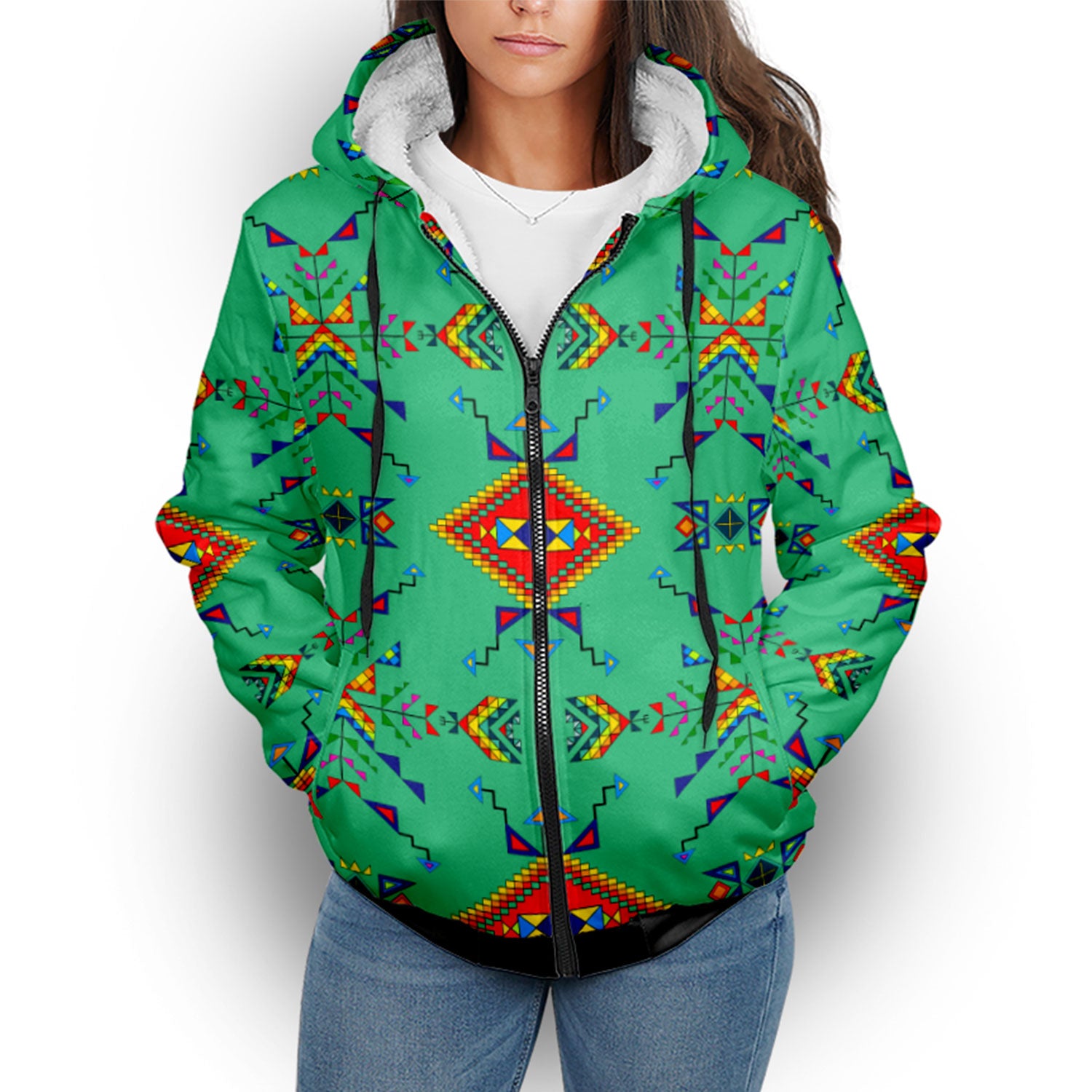 Buffalo Jump Sage Sherpa Hoodie