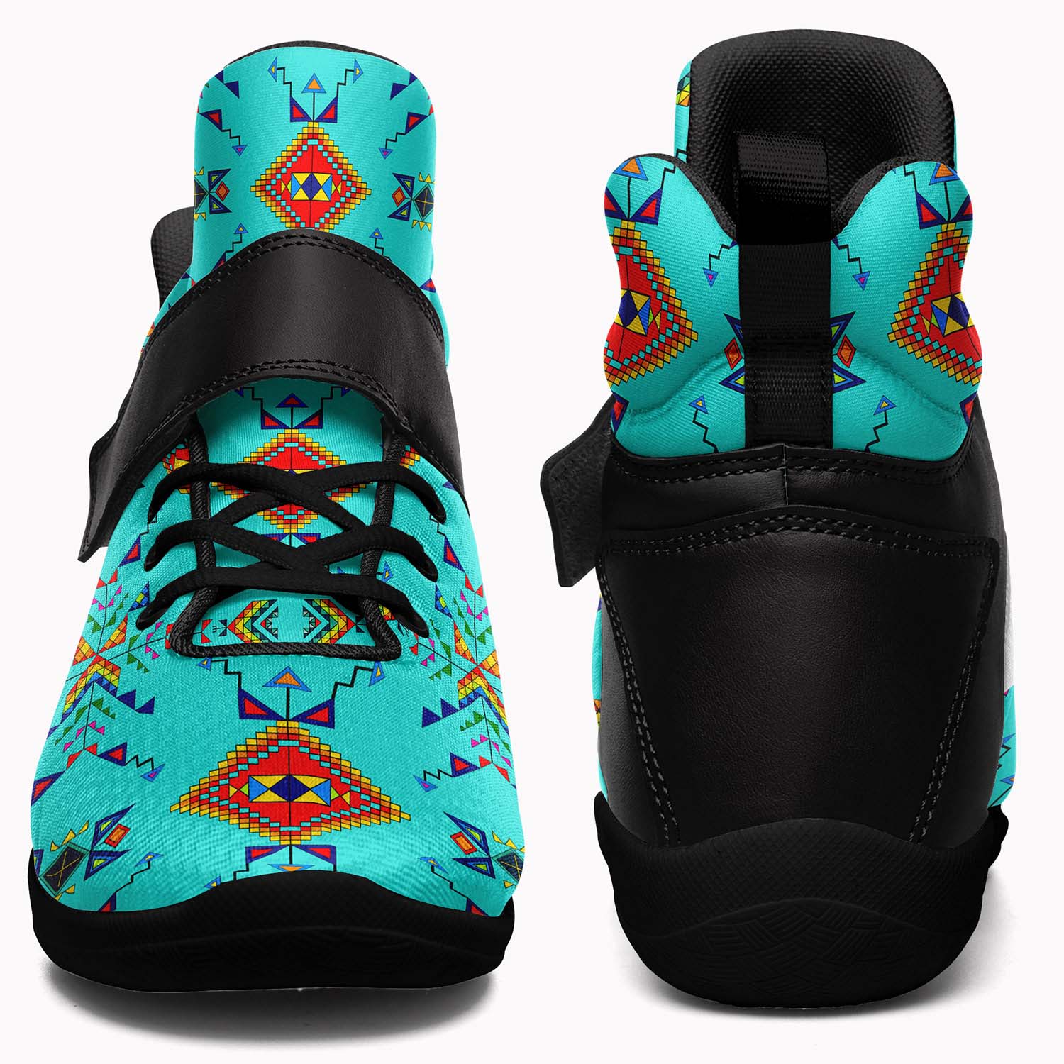 Buffalo Jump Turquoise Ipottaa Basketball / Sport High Top Shoes - Black Sole