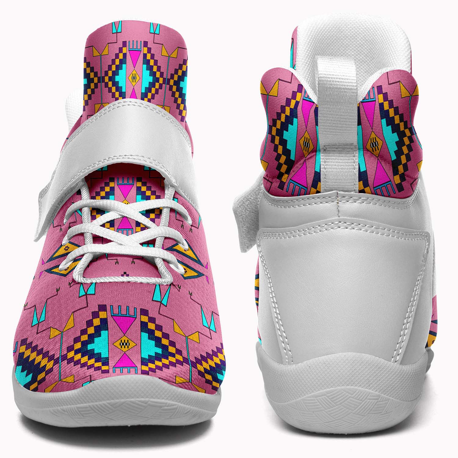 Rite of Passage Pink Ipottaa Basketball / Sport High Top Shoes - White Sole