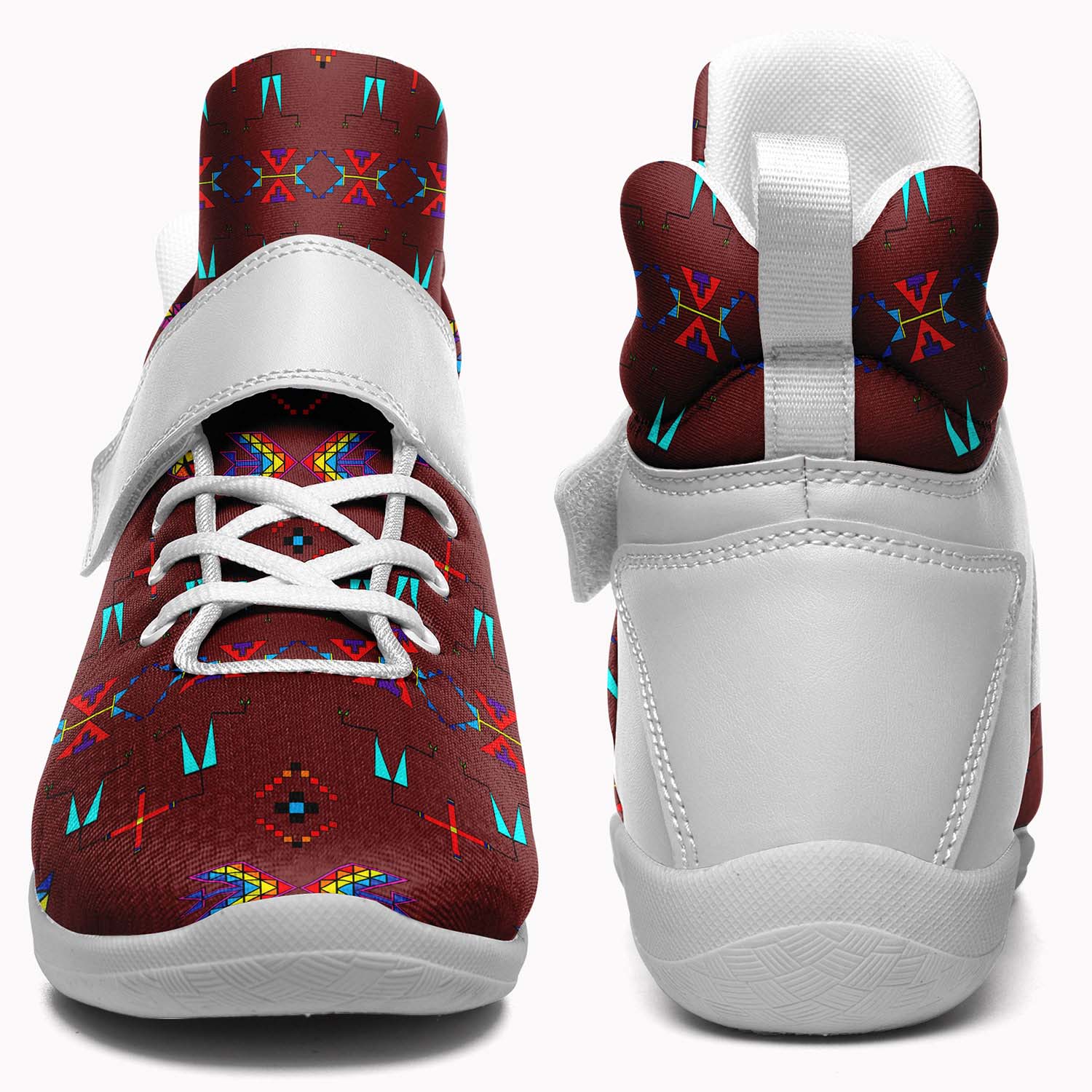 Rainy Chief Rainbow Earth Clay Ipottaa Basketball / Sport High Top Shoes - White Sole