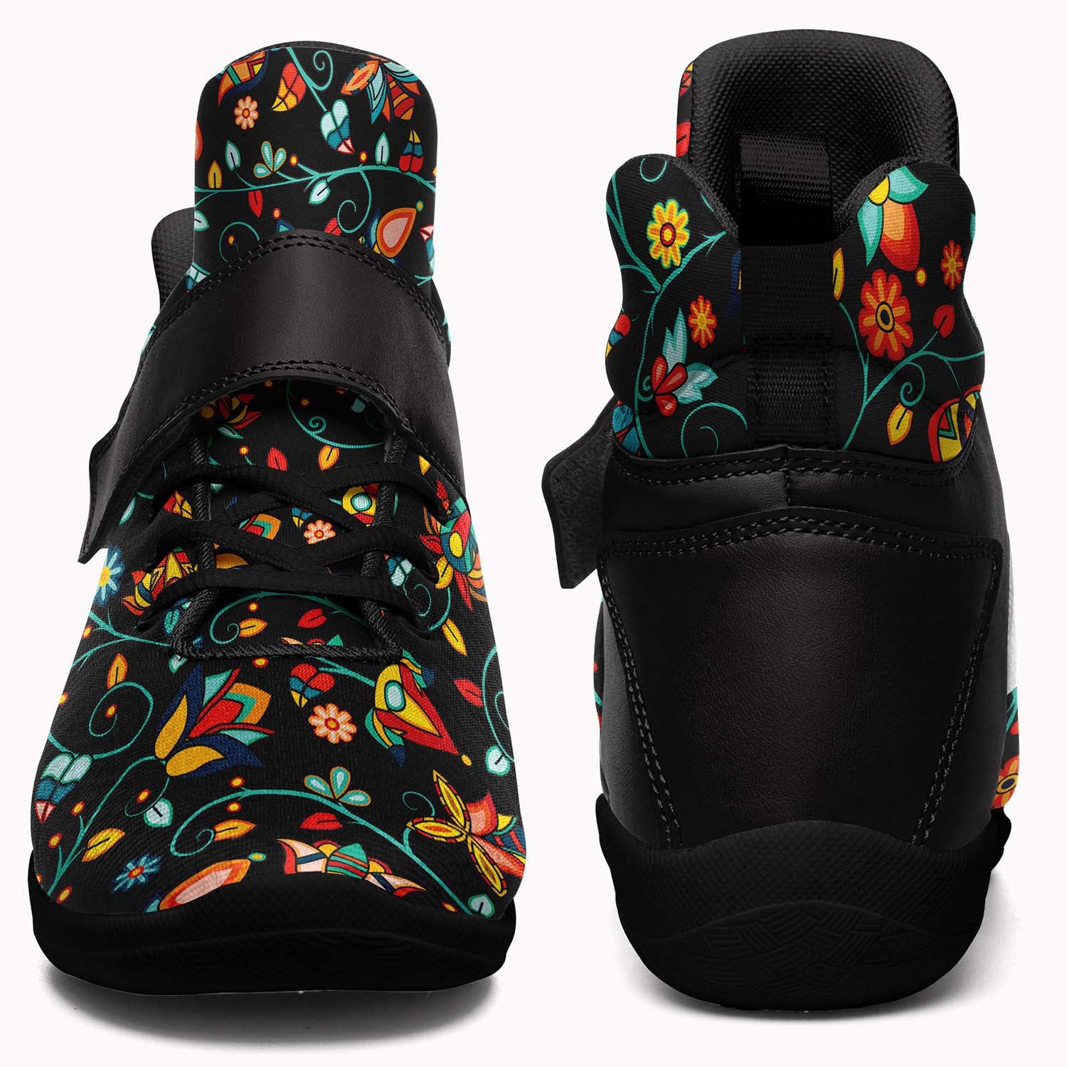 Thorny Path Black Ipottaa Basketball / Sport High Top Shoes - Black Sole