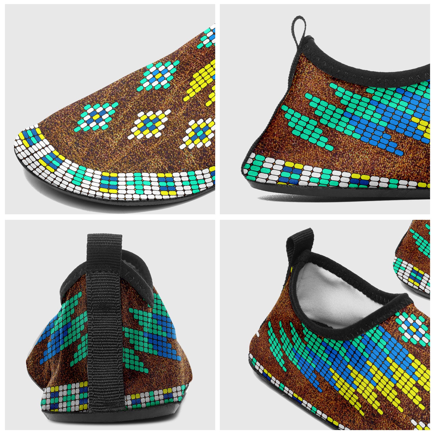 Traditional Powwow 03 Kid's Sockamoccs Slip On Shoes