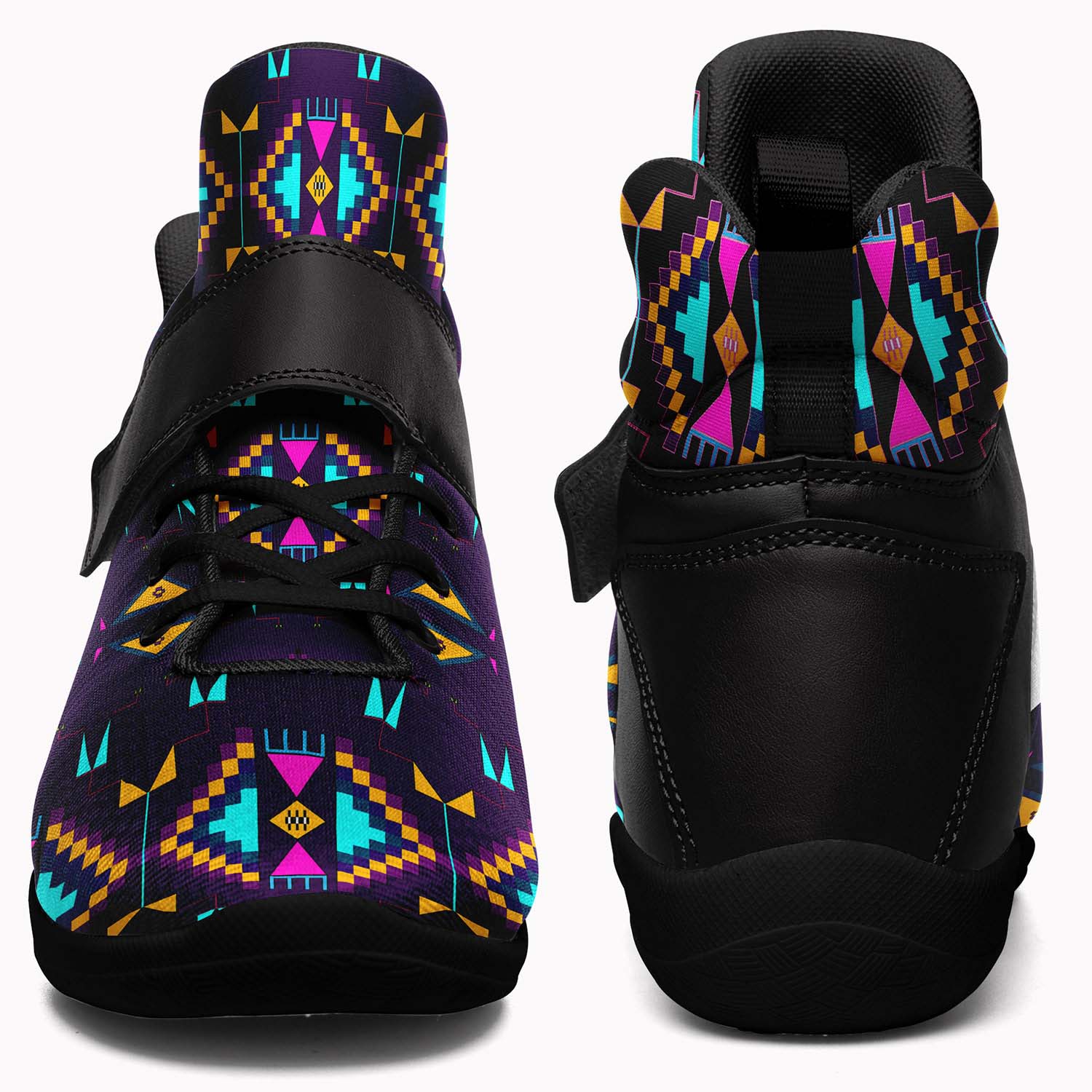 Rite of Passage Dark Purple Ipottaa Basketball / Sport High Top Shoes - Black Sole