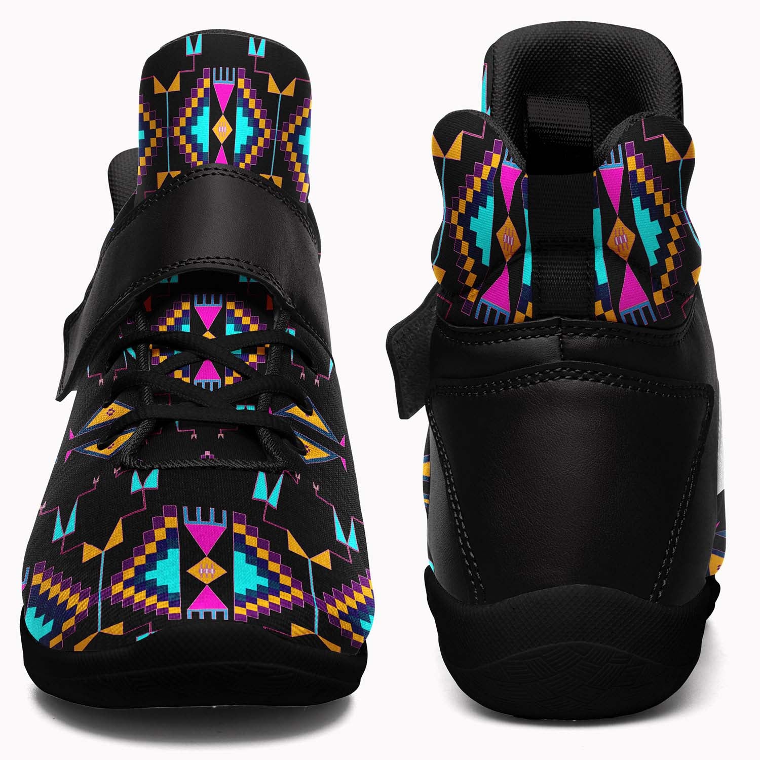 Rite of Passage Black Ipottaa Basketball / Sport High Top Shoes - Black Sole