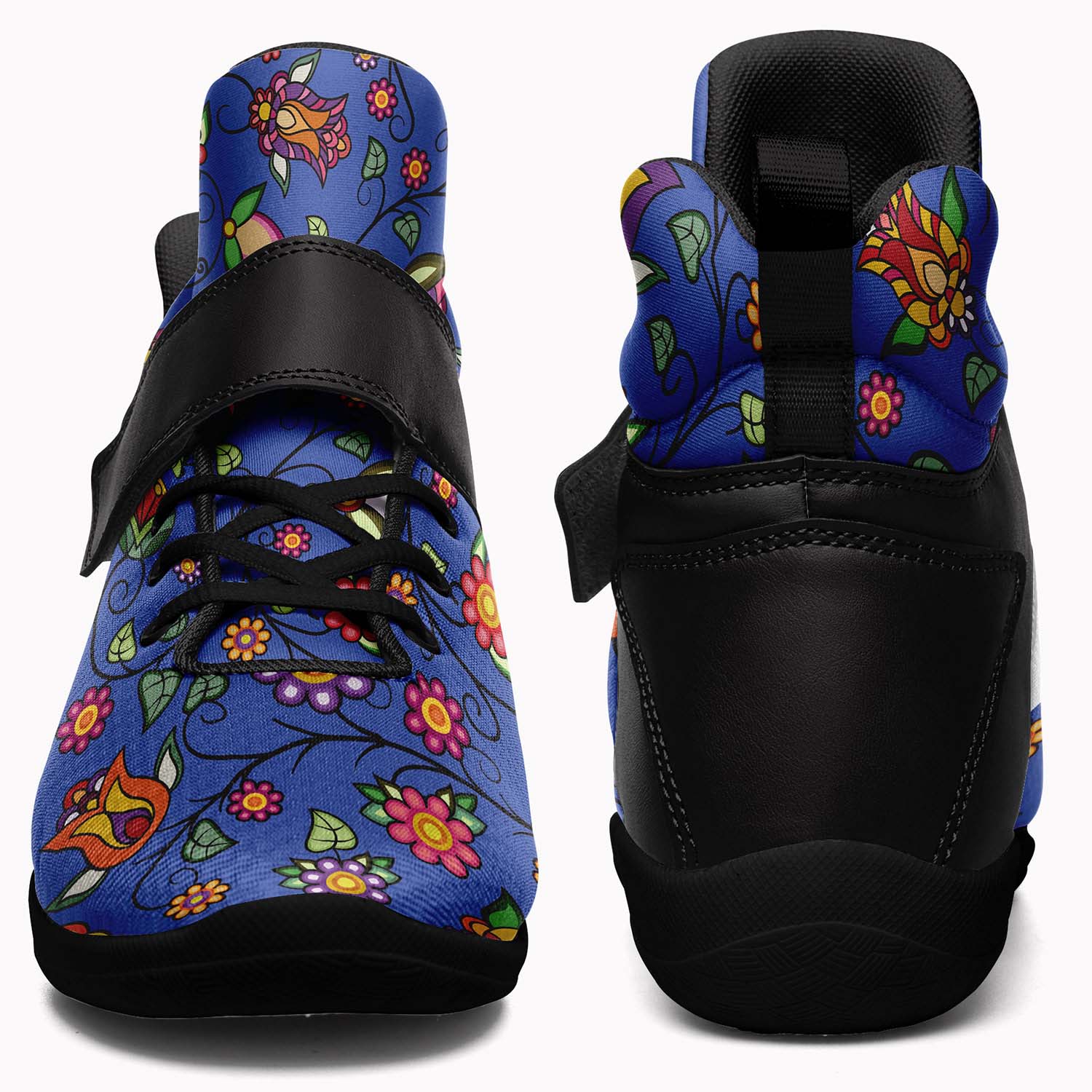 Heartbeat Petals Blue Ipottaa Basketball / Sport High Top Shoes - Black Sole
