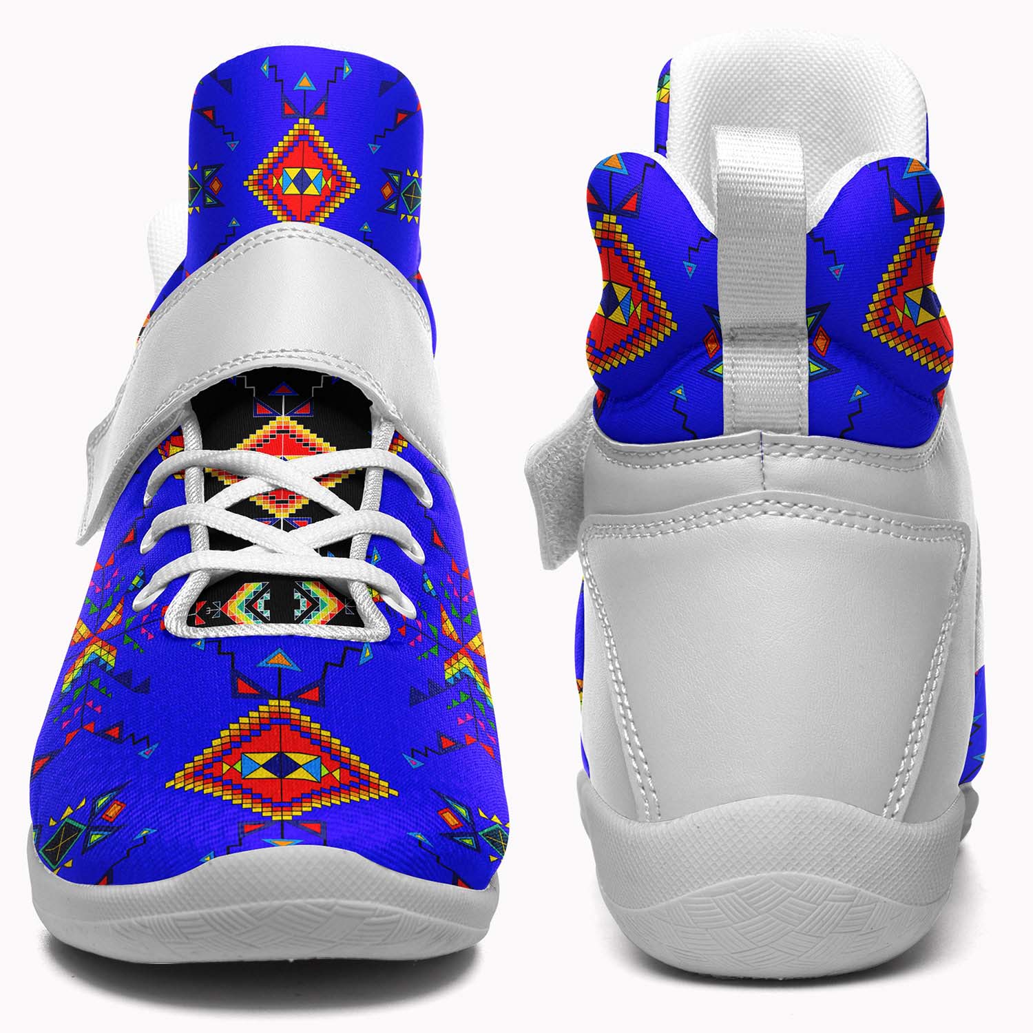 Buffalo Jump Blue Ipottaa Basketball / Sport High Top Shoes - White Sole
