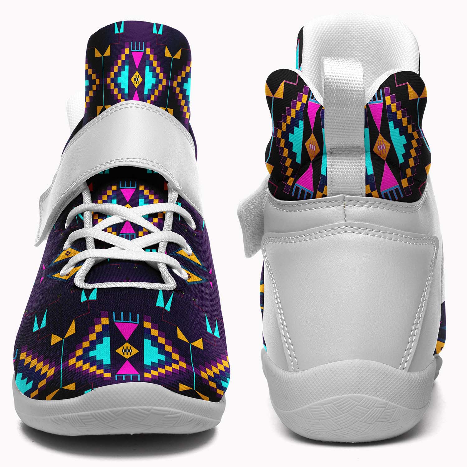 Rite of Passage Dark Purple Ipottaa Basketball / Sport High Top Shoes - White Sole