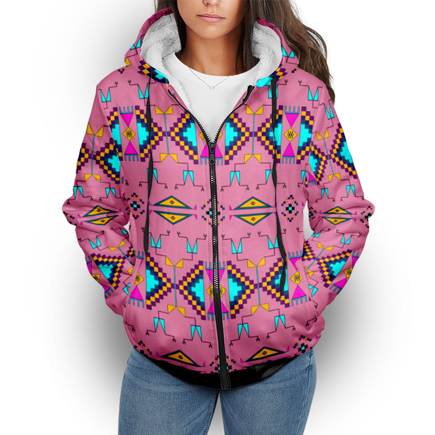 Rite of Passage Pink Sherpa Hoodie