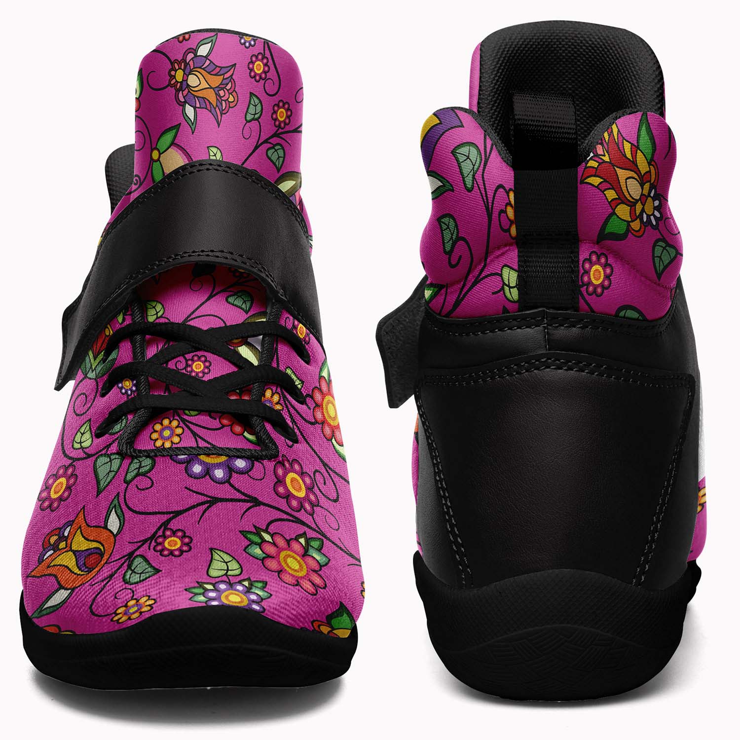 Heartbeat Petals Pink Ipottaa Basketball / Sport High Top Shoes - Black Sole