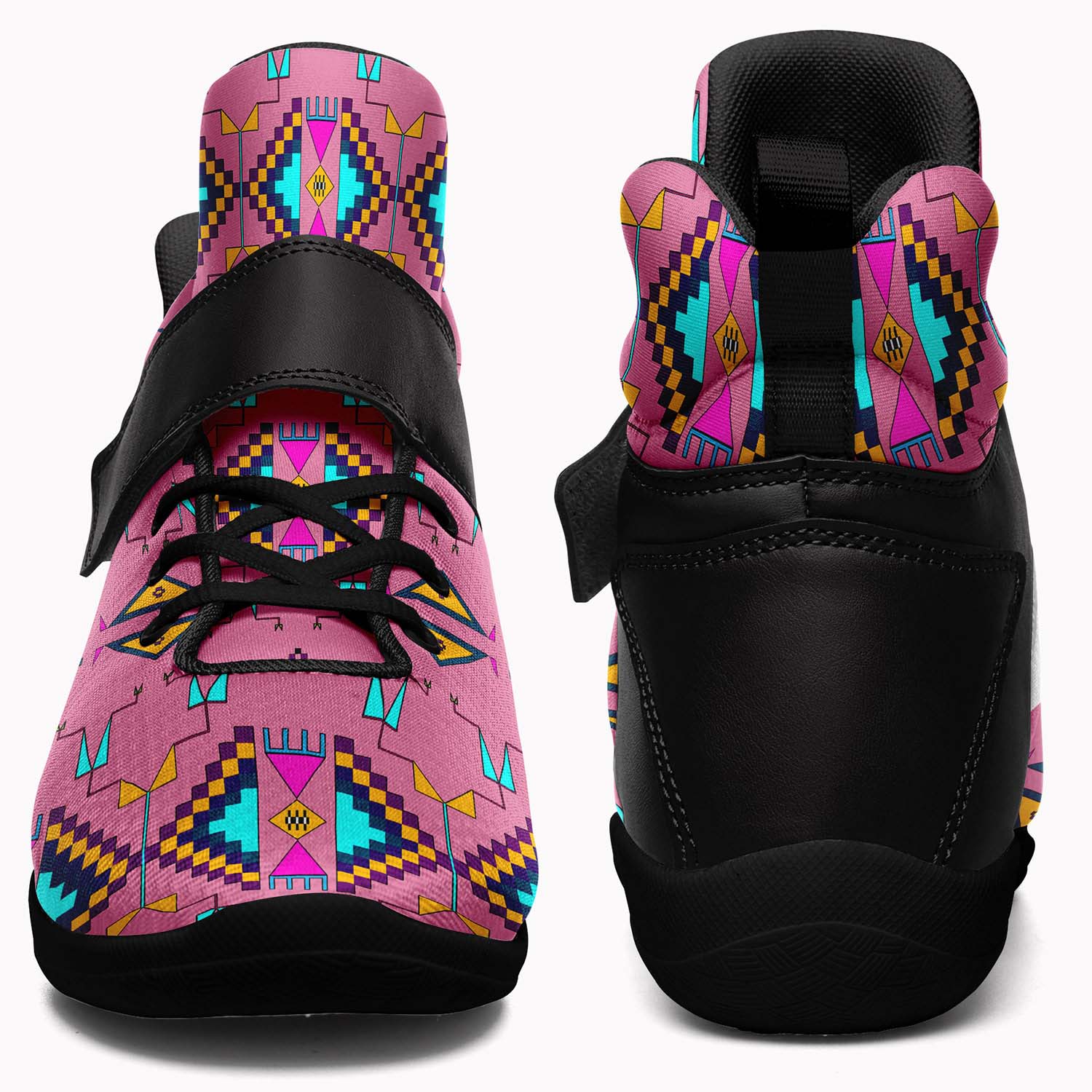 Rite of Passage Pink Ipottaa Basketball / Sport High Top Shoes - Black Sole