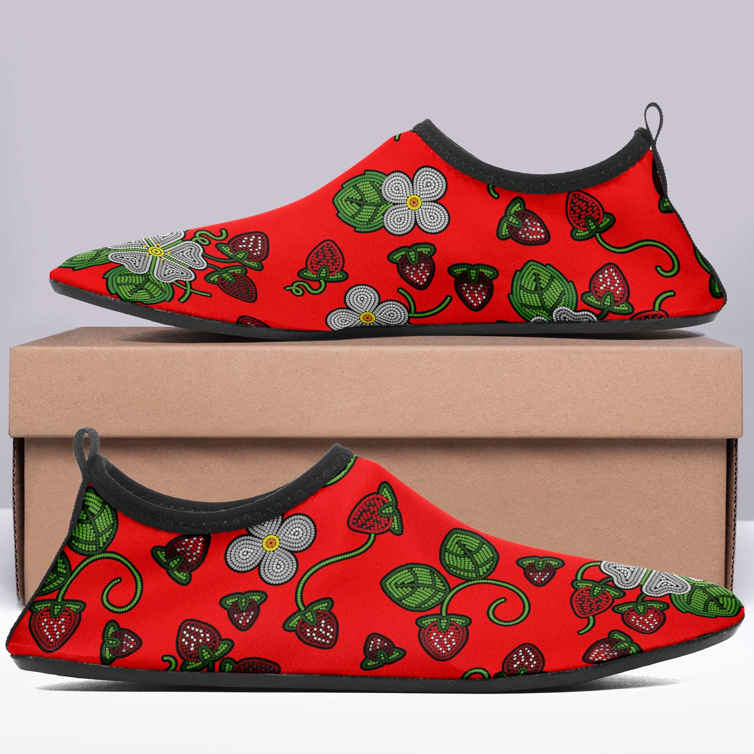 Strawberry Dreams Fire Kid's Sockamoccs Slip On Shoes