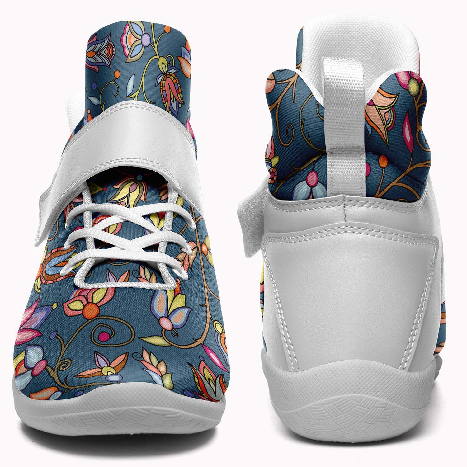 Buffalo Bloom Rainstorm Ipottaa Basketball / Sport High Top Shoes - White Sole