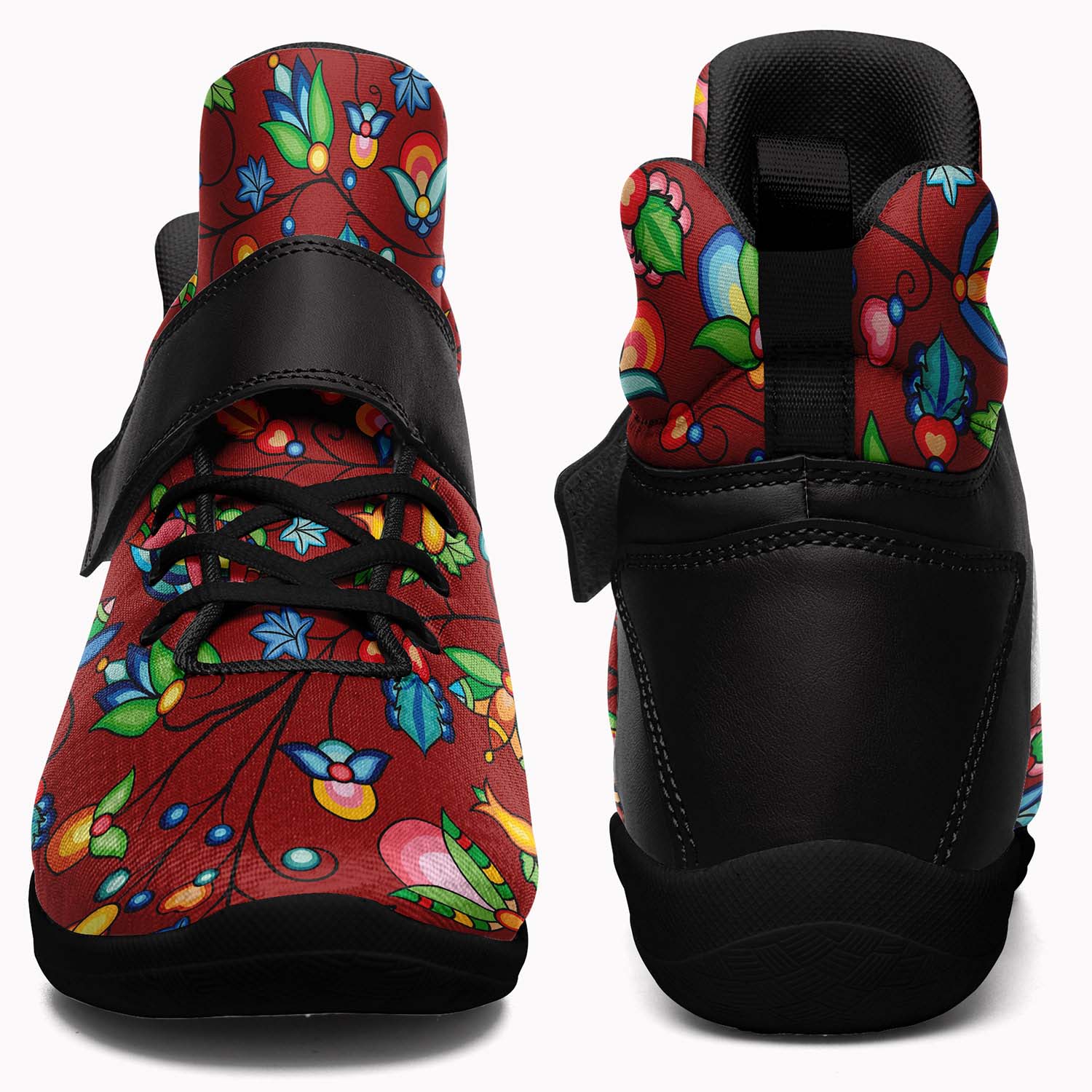 Prairie Plains Spirit Red Ipottaa Basketball / Sport High Top Shoes - Black Sole