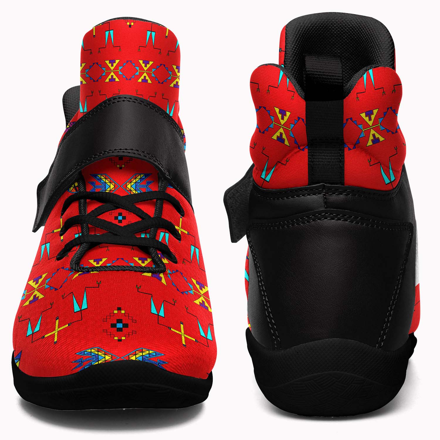 Rainy Chief Rainbow Red Ipottaa Basketball / Sport High Top Shoes - Black Sole