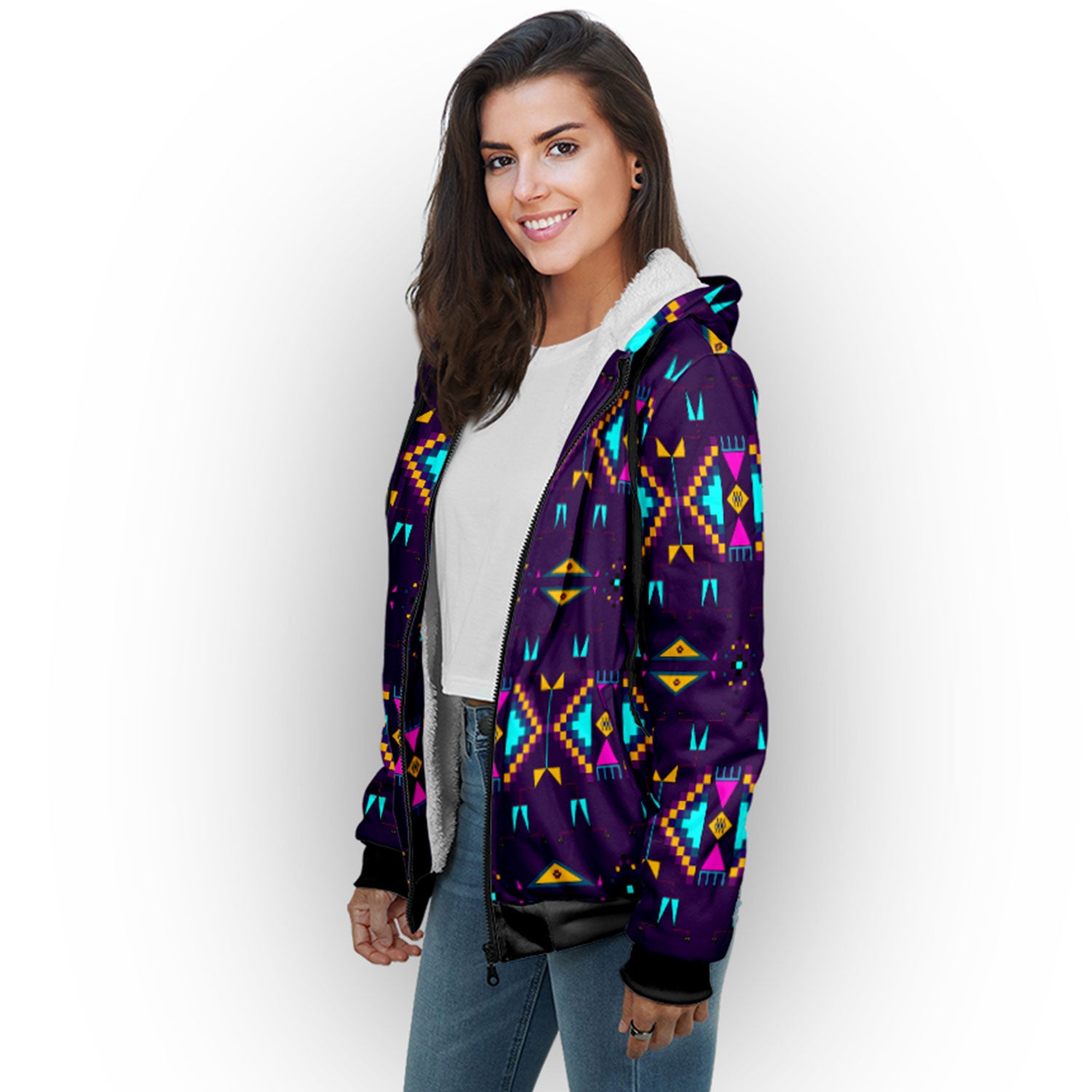 Rite of Passage Dark Purple Sherpa Hoodie