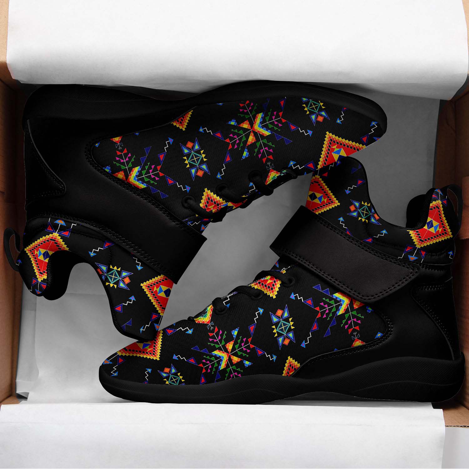 Buffalo Jump Black Ipottaa Basketball / Sport High Top Shoes - Black Sole