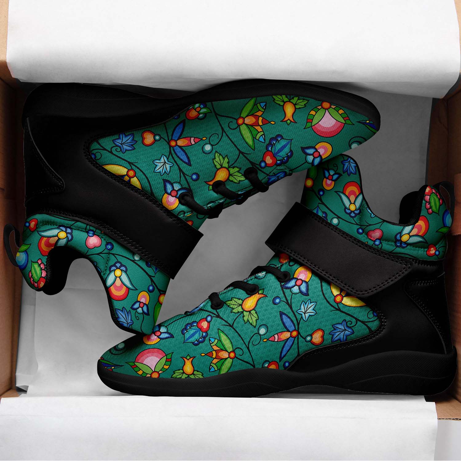 Prairie Plains Spirit Afternoon Sky Ipottaa Basketball / Sport High Top Shoes - Black Sole