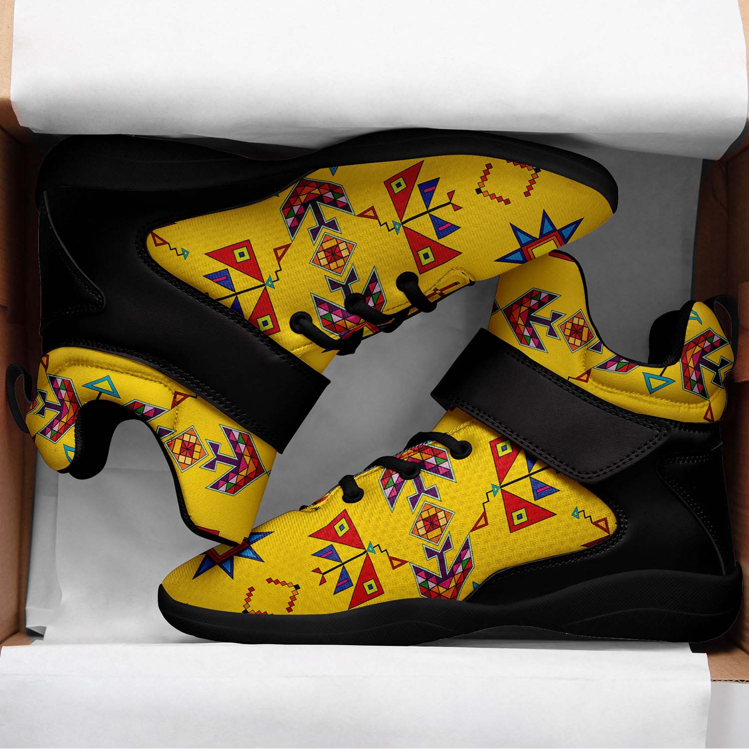 Scattered Generations Maize Ipottaa Basketball / Sport High Top Shoes - Black Sole