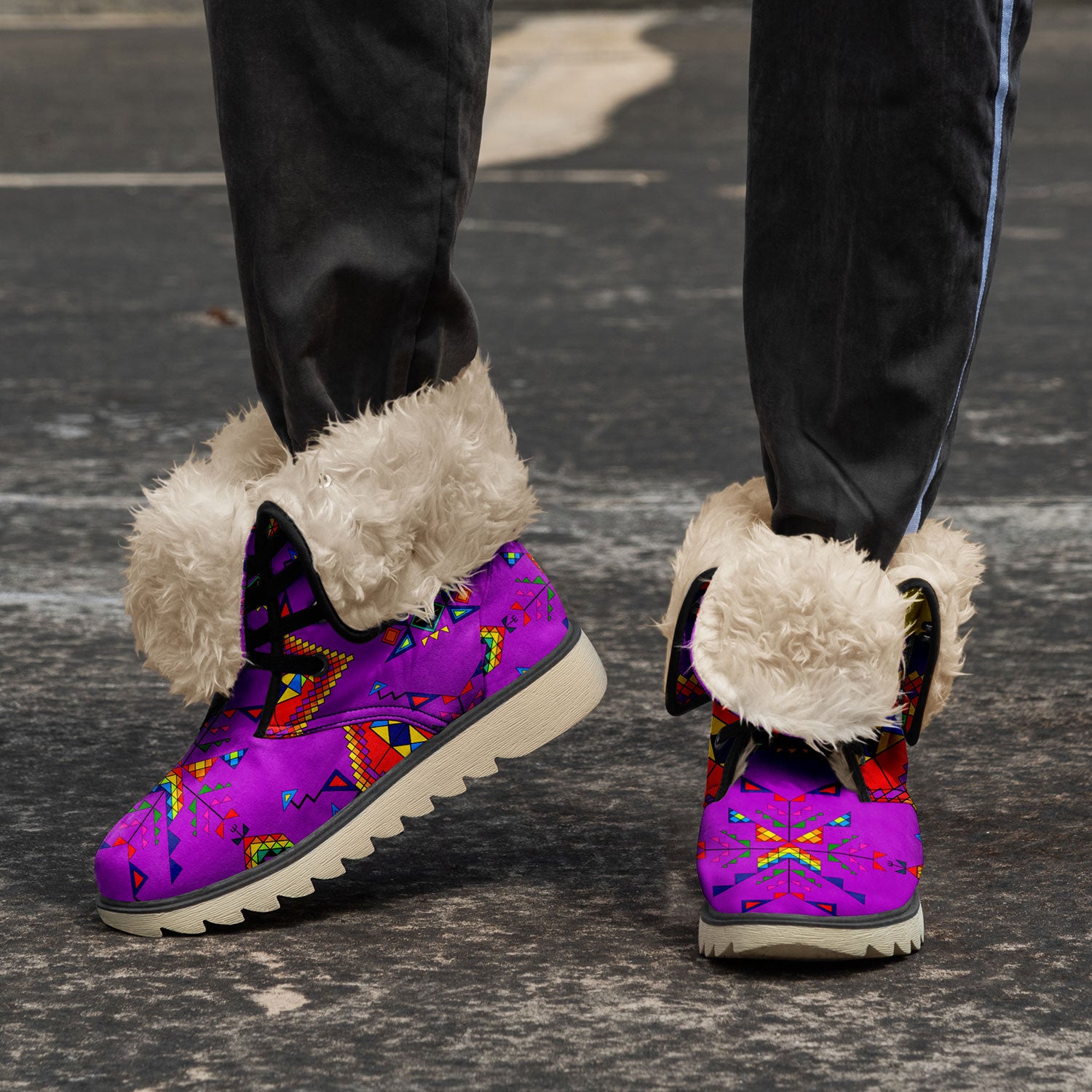 Buffalo Jump Purple Polar Winter Boots