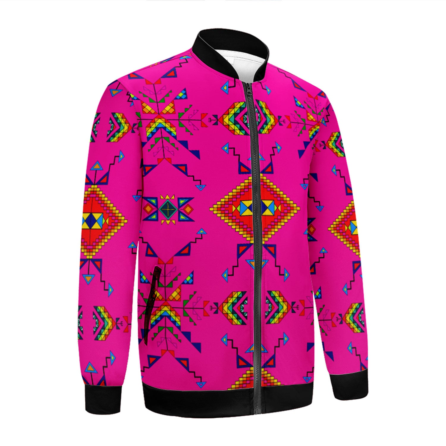 Buffalo Jump Pink Zippered Collared Lightweight Jacket