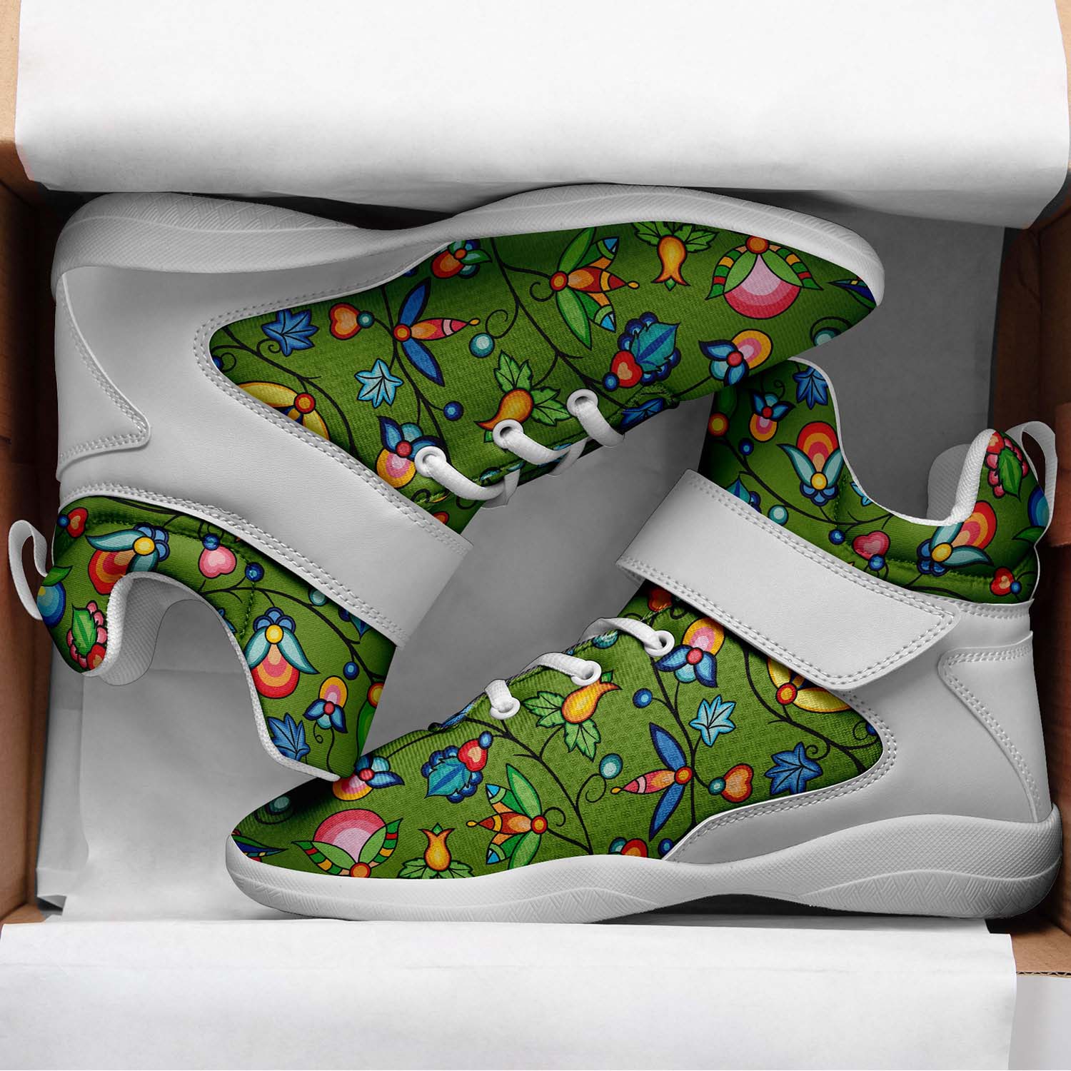 Prairie Plains Spirit Sweetgrass Ipottaa Basketball / Sport High Top Shoes - White Sole