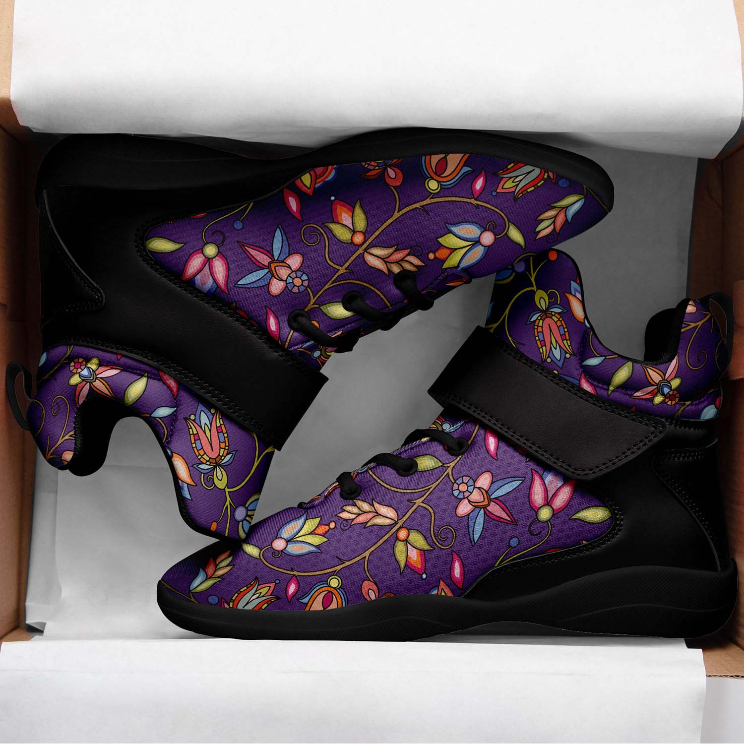Buffalo Bloom Nightcloud Ipottaa Basketball / Sport High Top Shoes - Black Sole