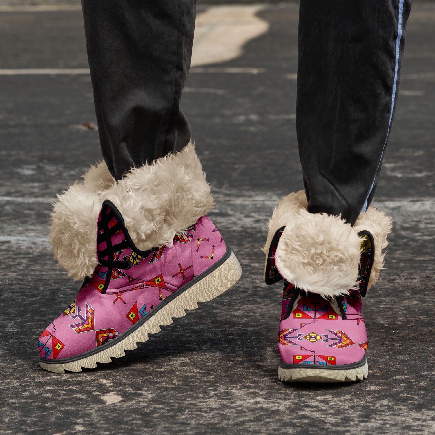 Scattered Generations Pink Polar Winter Boots