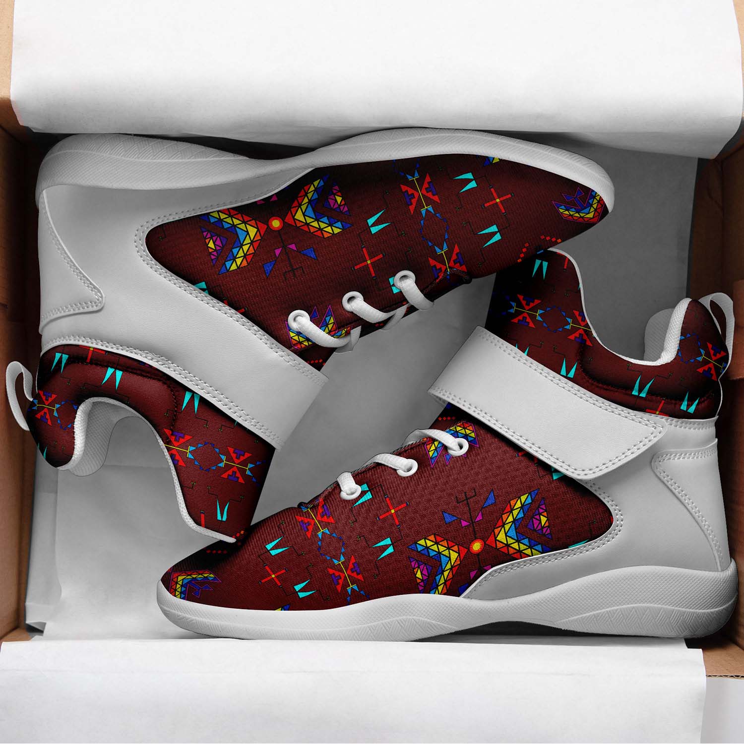 Rainy Chief Rainbow Earth Clay Ipottaa Basketball / Sport High Top Shoes - White Sole