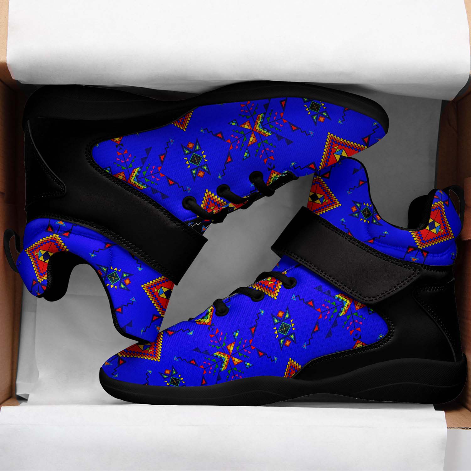 Buffalo Jump Blue Ipottaa Basketball / Sport High Top Shoes - Black Sole