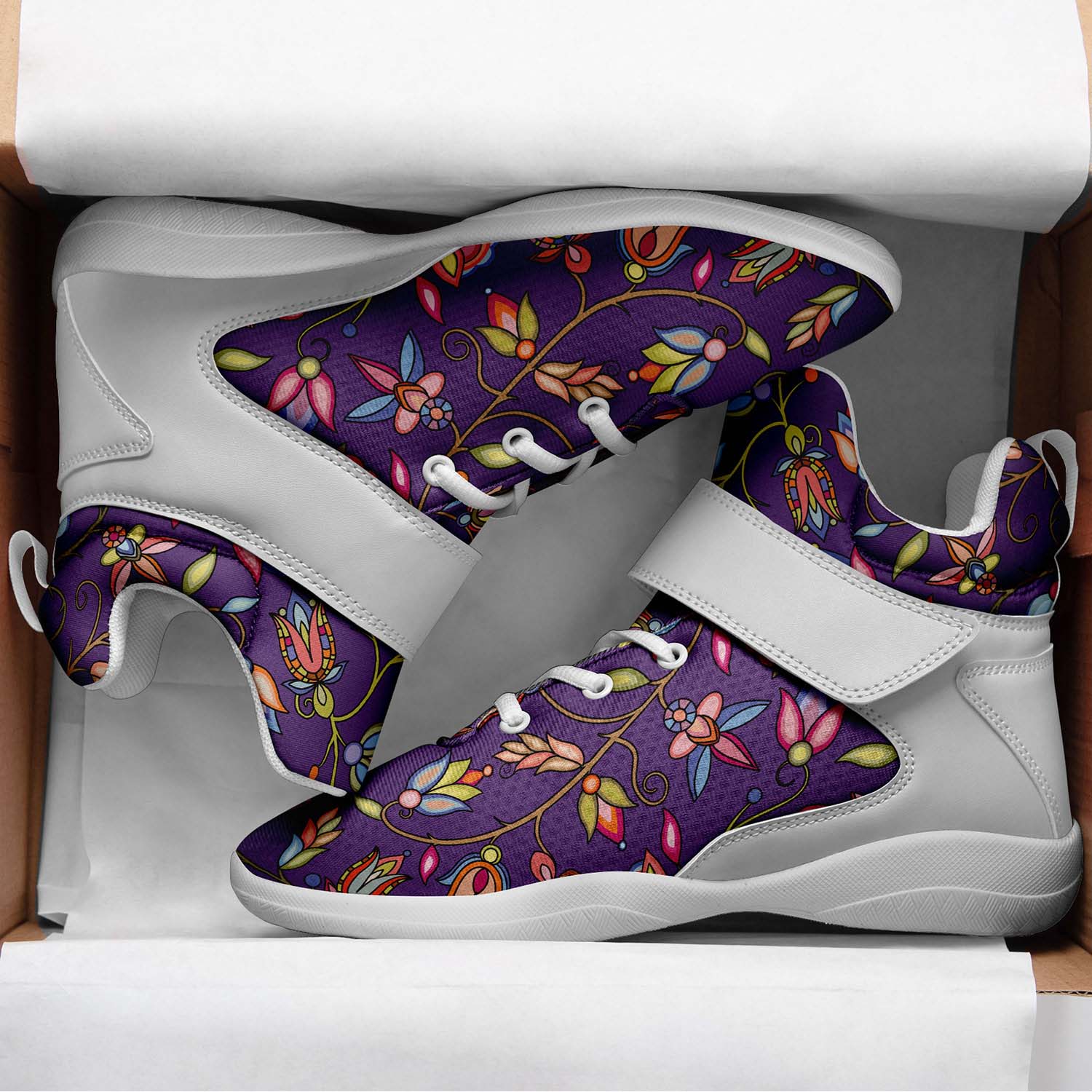 Buffalo Bloom Nightcloud Ipottaa Basketball / Sport High Top Shoes - White Sole