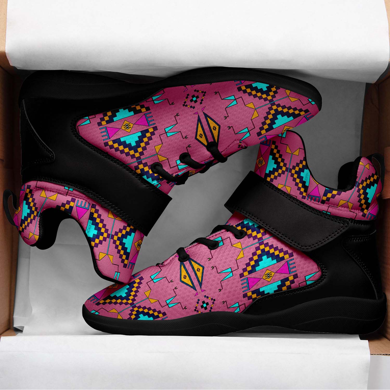 Rite of Passage Pink Ipottaa Basketball / Sport High Top Shoes - Black Sole