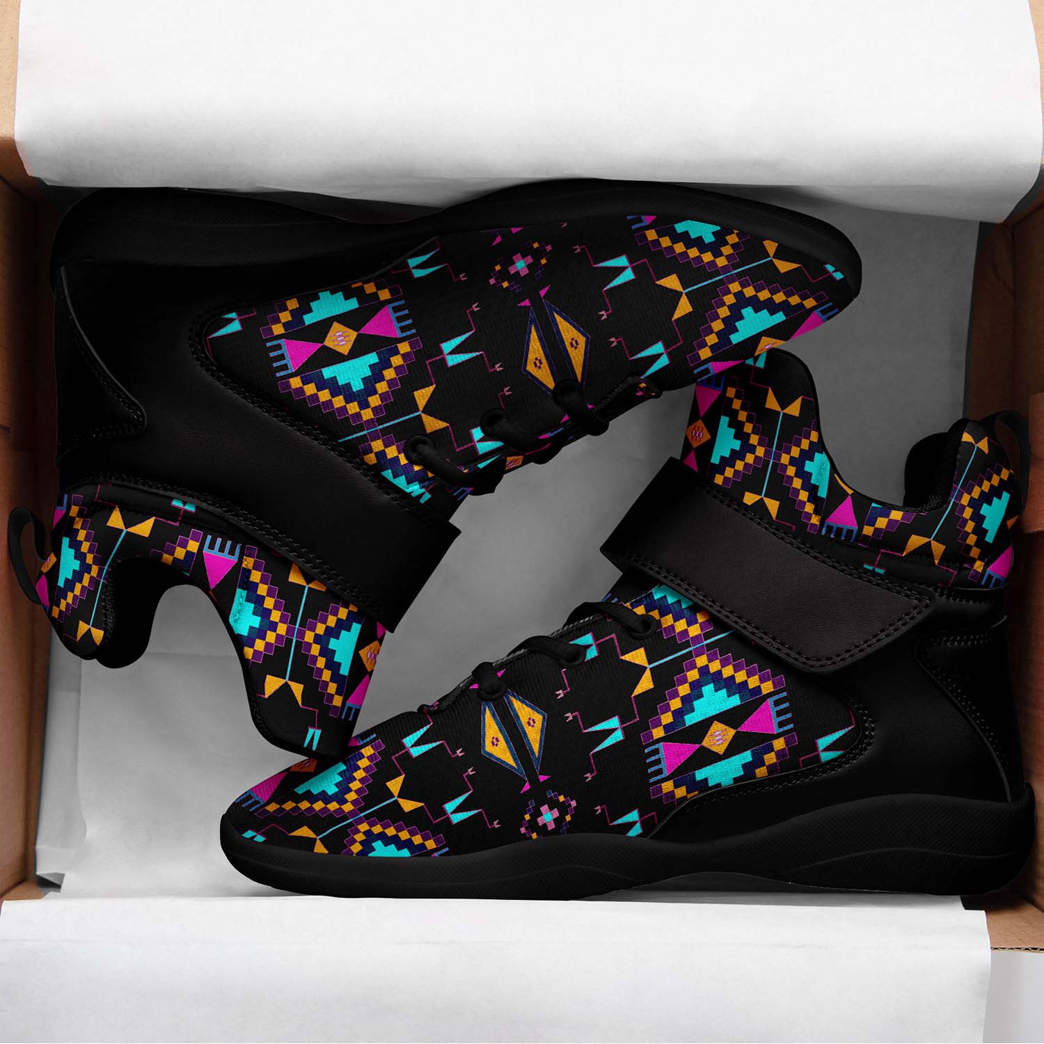 Rite of Passage Black Ipottaa Basketball / Sport High Top Shoes - Black Sole