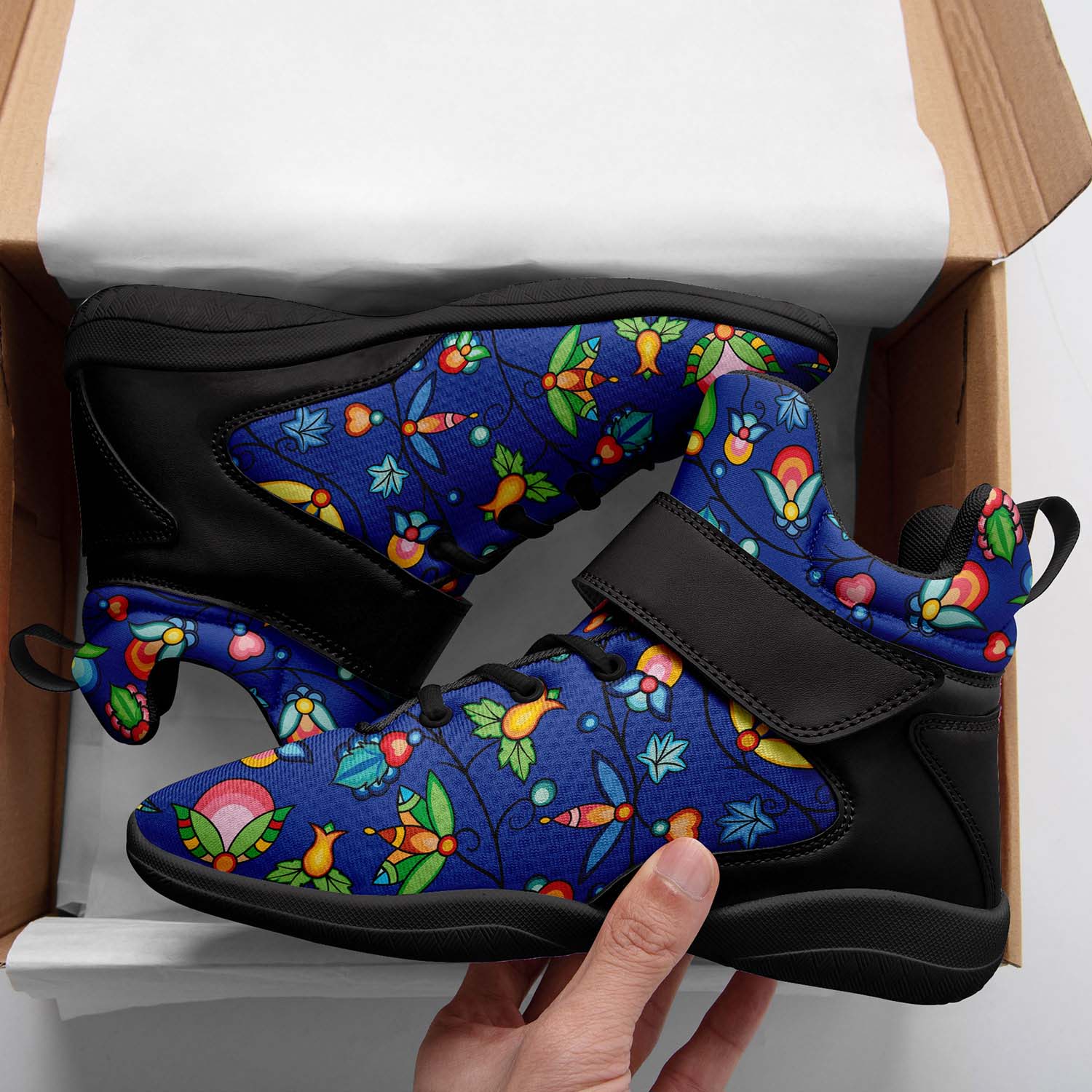 Prairie Plains Spirit Nightfall Ipottaa Basketball / Sport High Top Shoes - Black Sole