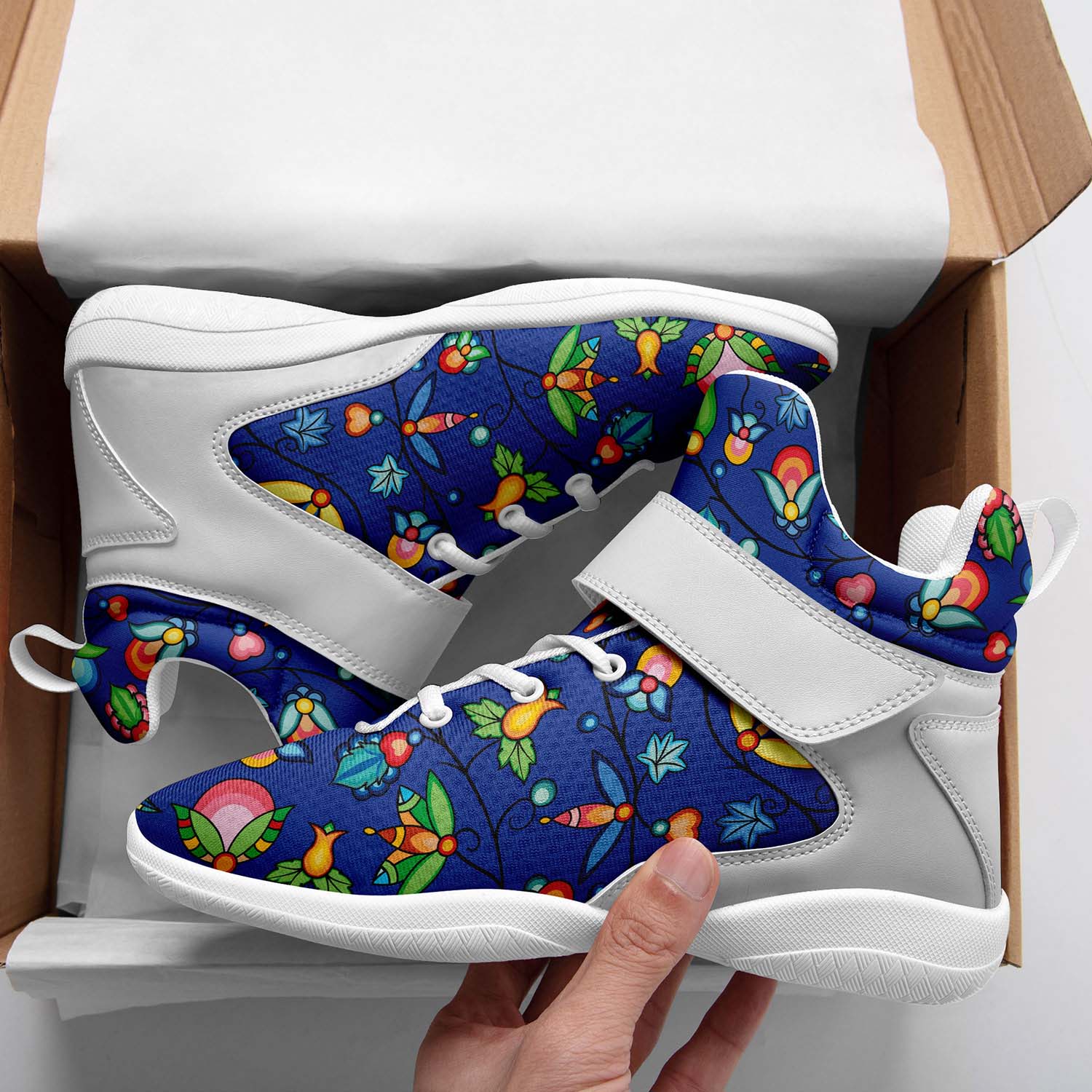 Prairie Plains Spirit Nightfall Ipottaa Basketball / Sport High Top Shoes - White Sole